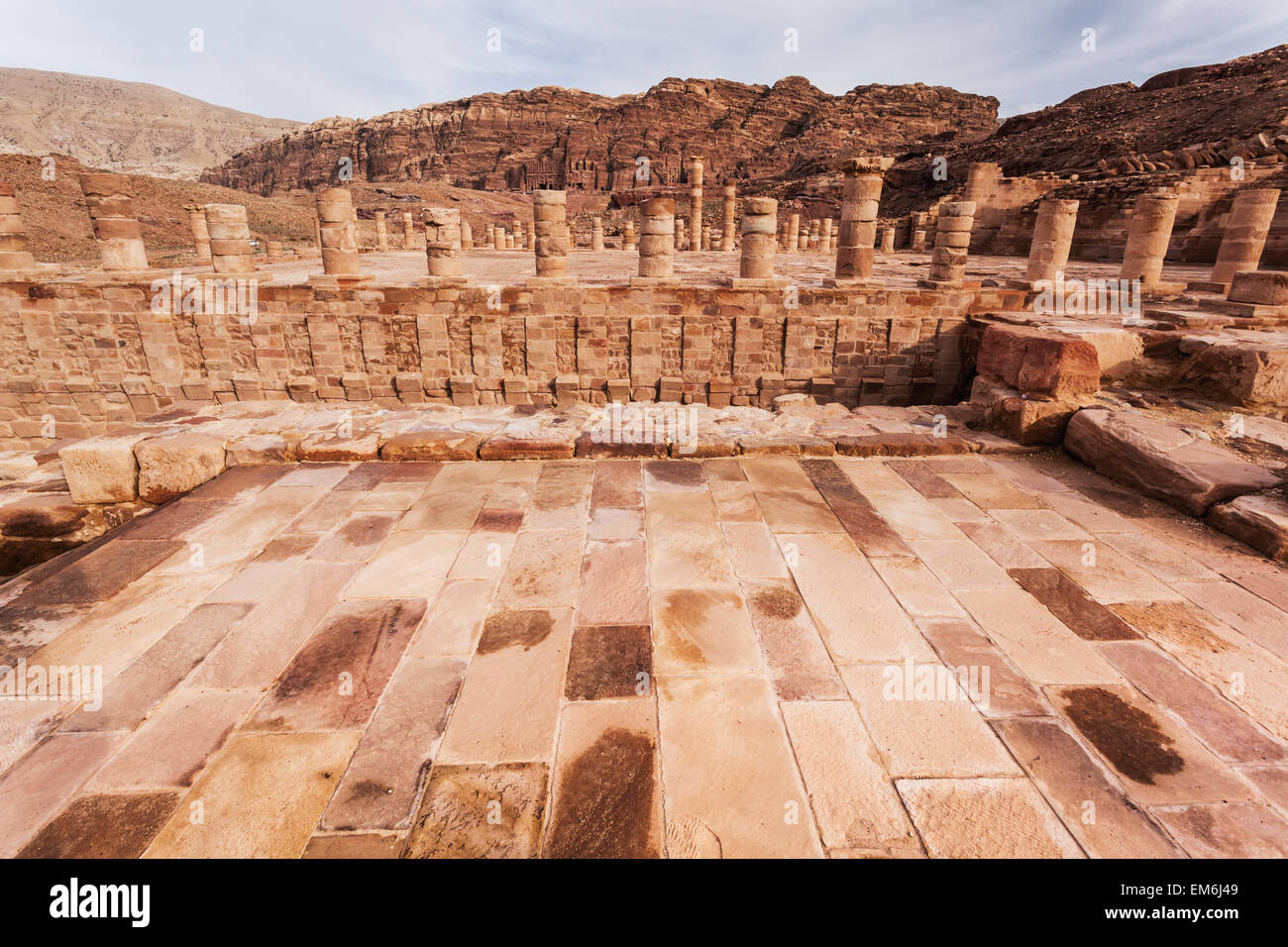 La Jordanie, vieille ruine ; Petra Banque D'Images