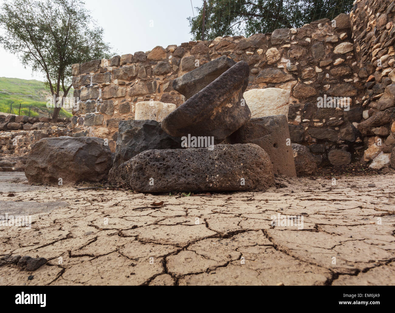 Ruines de la cité antique de Tibériade, Israël Banque D'Images