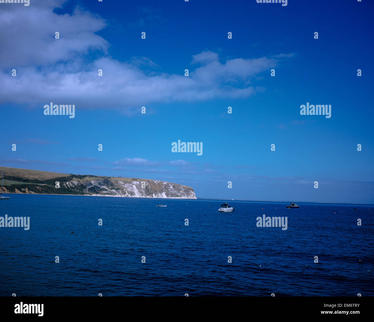 La baie de Swanage et Ballard en bas de Swanage Dorset Purbeck Ile de France Banque D'Images