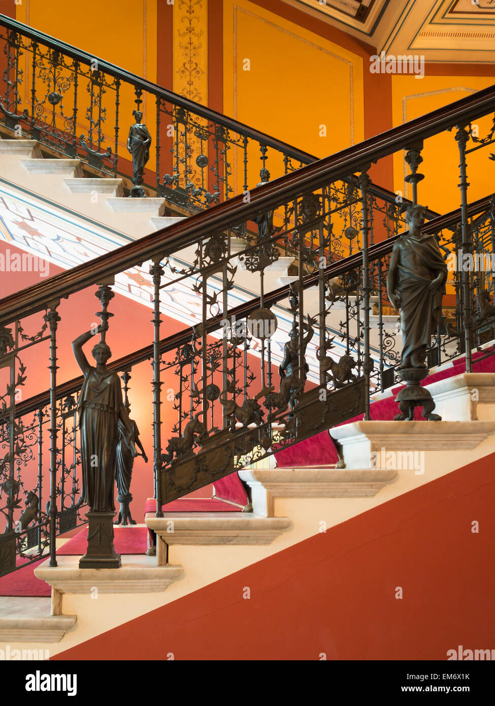 Détails à l'intérieur escalier Achillion Palace Banque D'Images