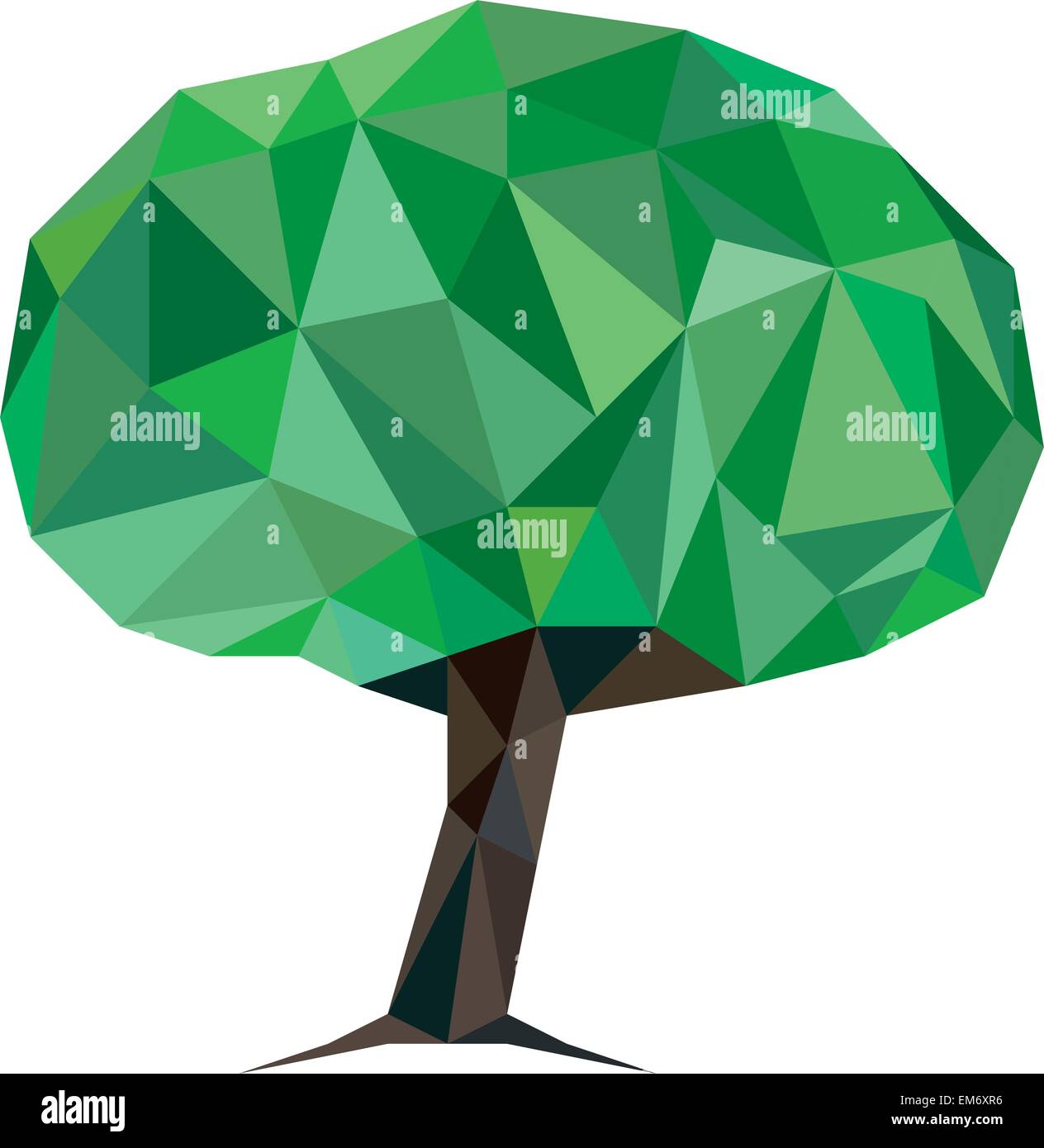 Vector Illustration de l'arbre Faible Poly Illustration de Vecteur
