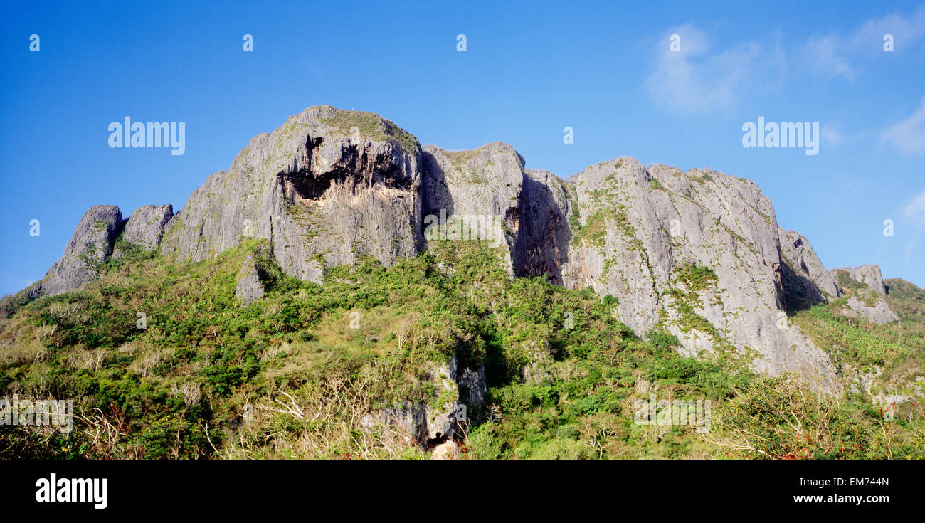 Micronésie, Îles Mariannes, Saipan, criant face au suicide ; rock Cliff Banque D'Images