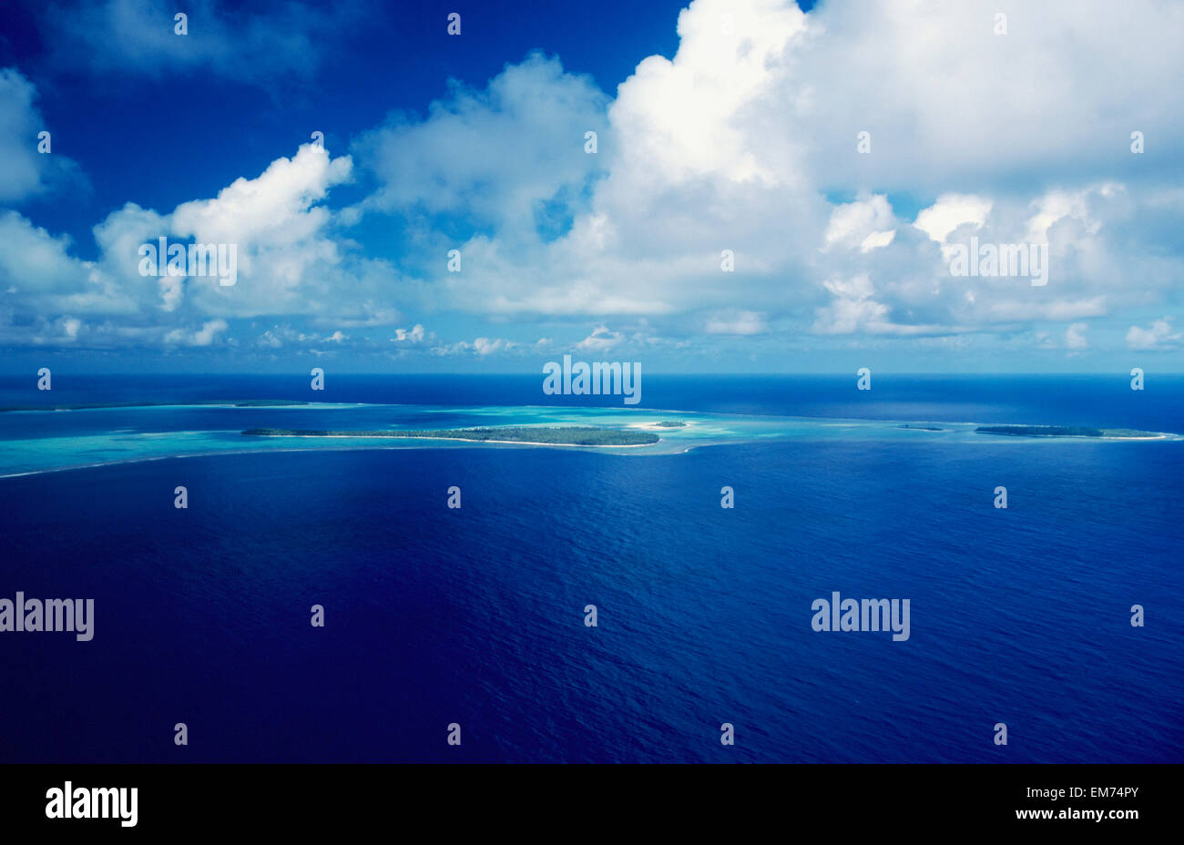 Polynésie Française, Antenne de Tetiaroa, propriété de Marlon Brando. Banque D'Images