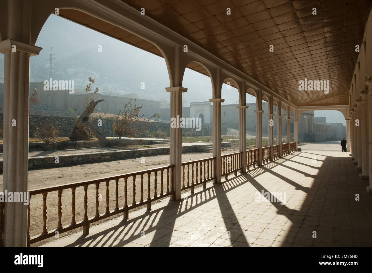 Portique pavillon Bagh-I-Babur Shah (Babur's Garden) - Kaboul, Afghanistan, Banque D'Images