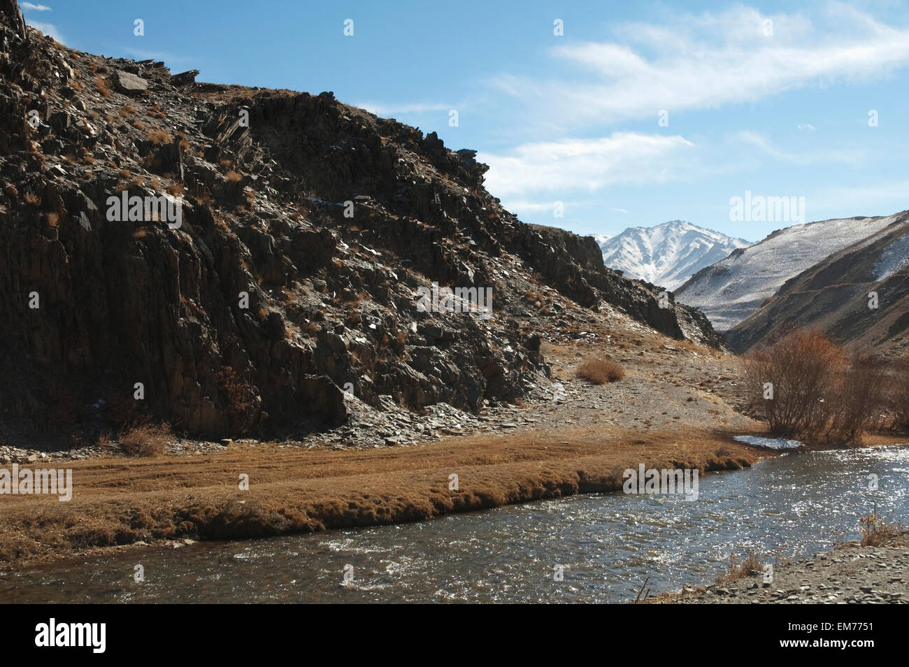 Près de la rivière Helmand, Zarkharid Vardak Province, Afghanistan Banque D'Images