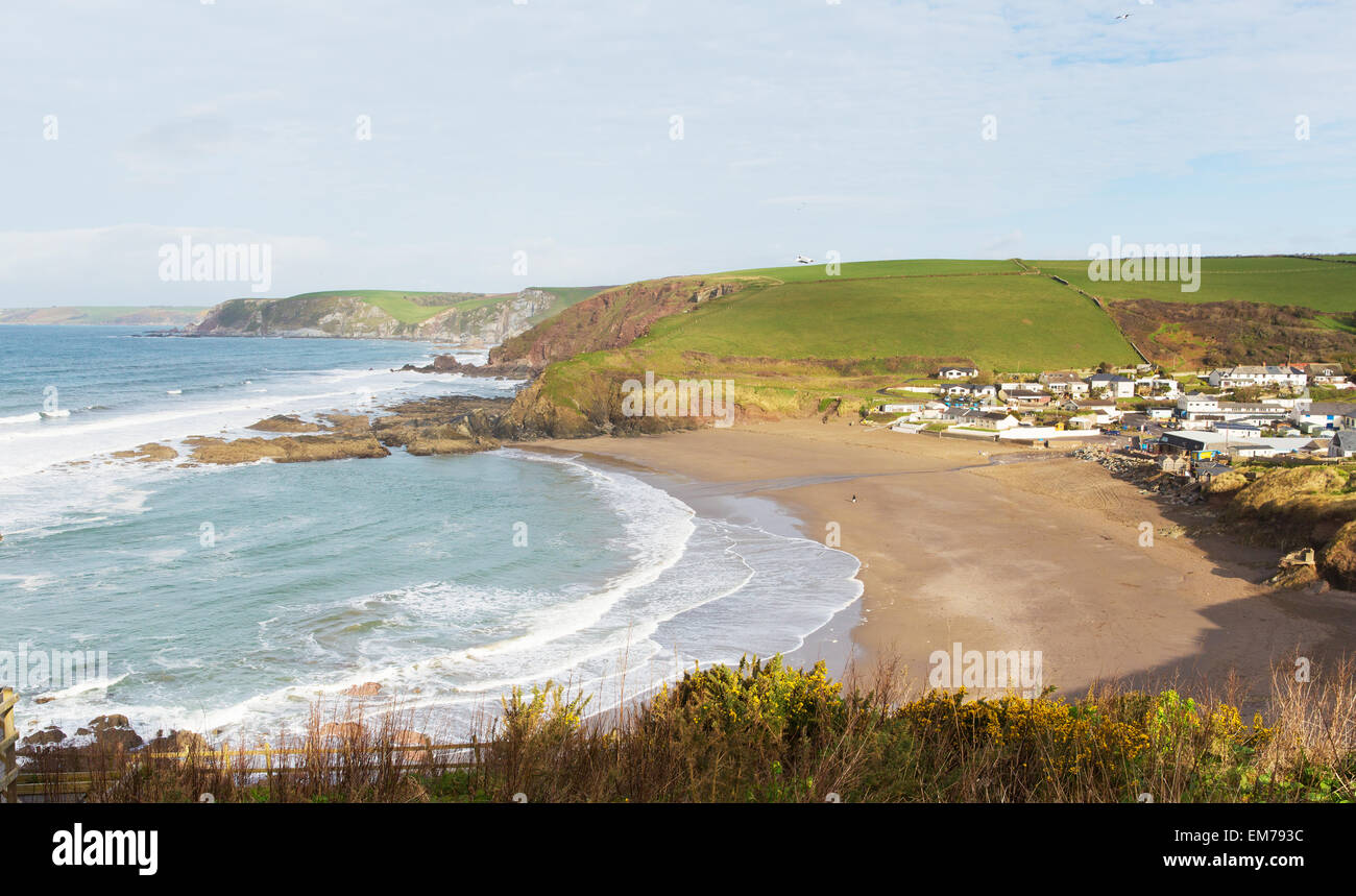 Challaborough beach South Devon, Angleterre Royaume-Uni populaire pour le surf à proximité de Ile de Burgh et Bigbury-on-sea sur le south west coast path Banque D'Images