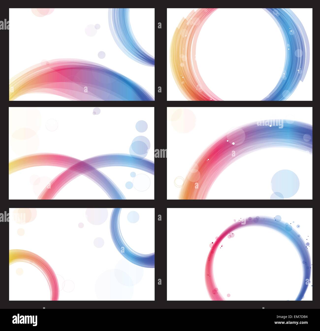 Des cartes de jeu. Les cercles colorés. Illustration de Vecteur