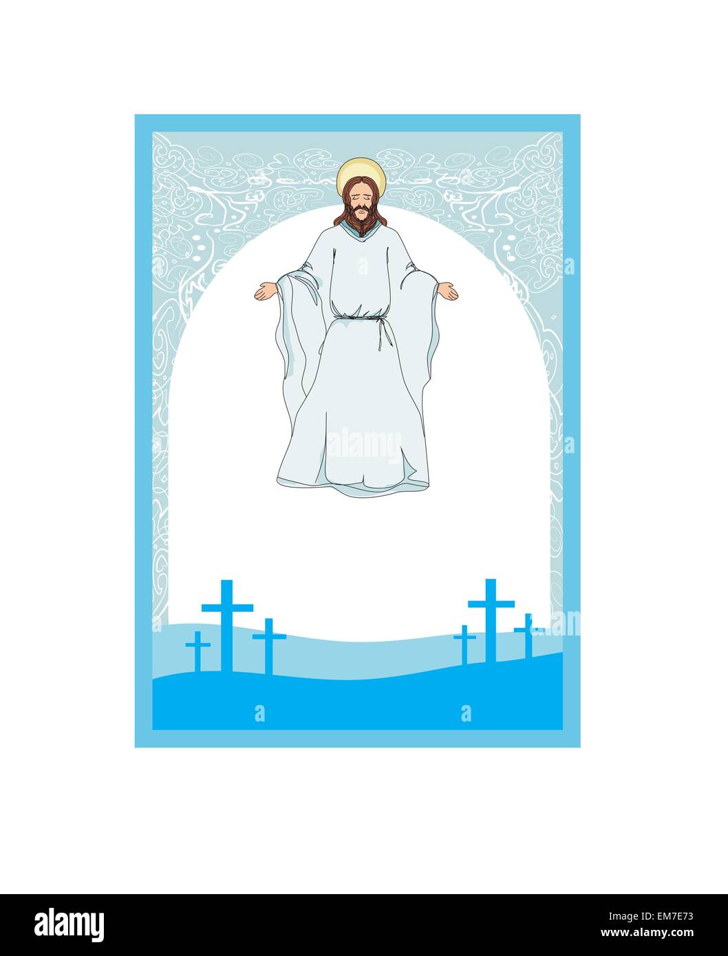 Jésus Christ vous bénisse, vector illustration Illustration de Vecteur