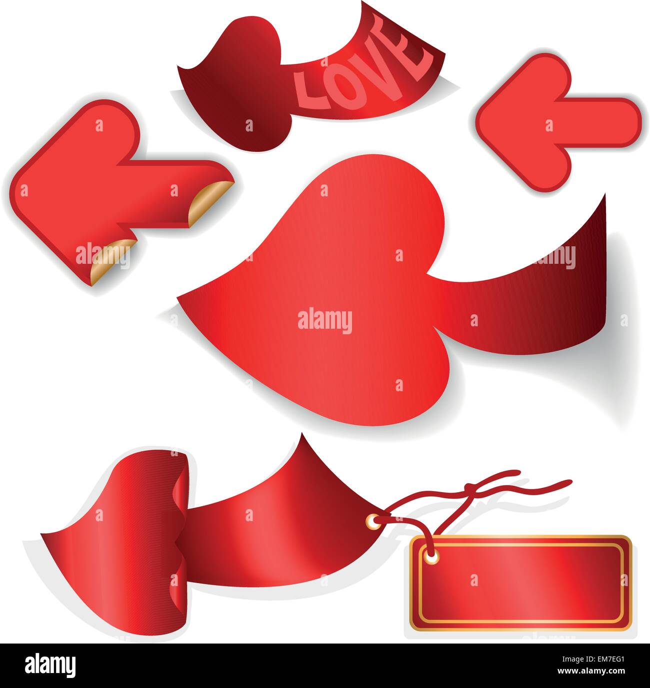 flèches rouges Illustration de Vecteur