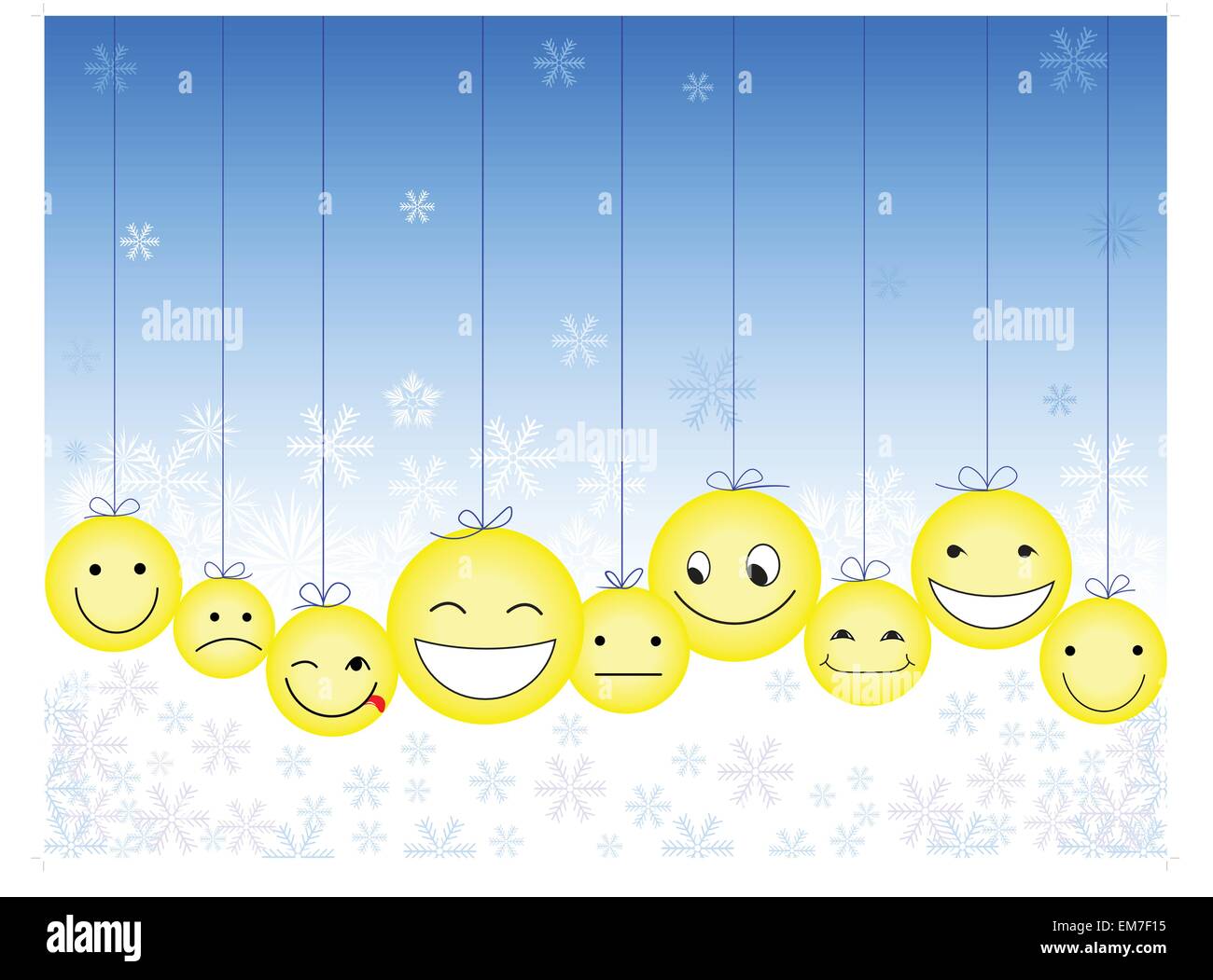 Smileys de Noël Illustration de Vecteur Smileys de Noël Illustration de Vecteur
