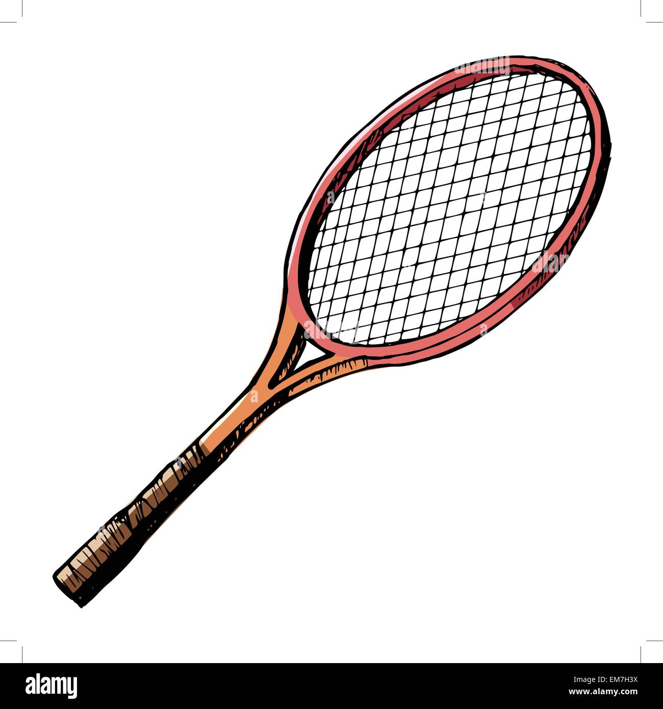 batte de tennis Illustration de Vecteur