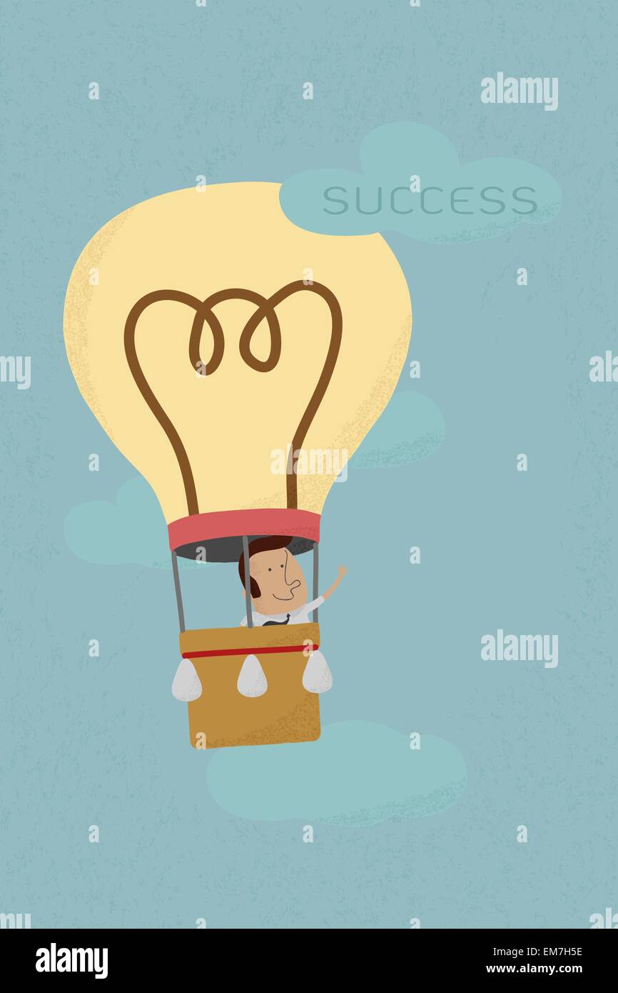 Succès d'affaires à partir de sa propre montgolfière idée , eps10 vector pour Illustration de Vecteur