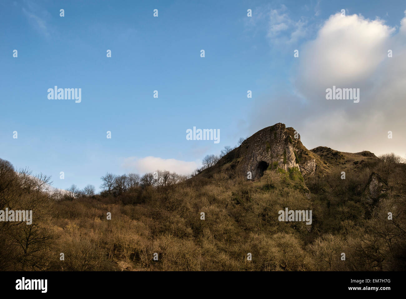 Thor's Cave paysage de Peak District UK Banque D'Images