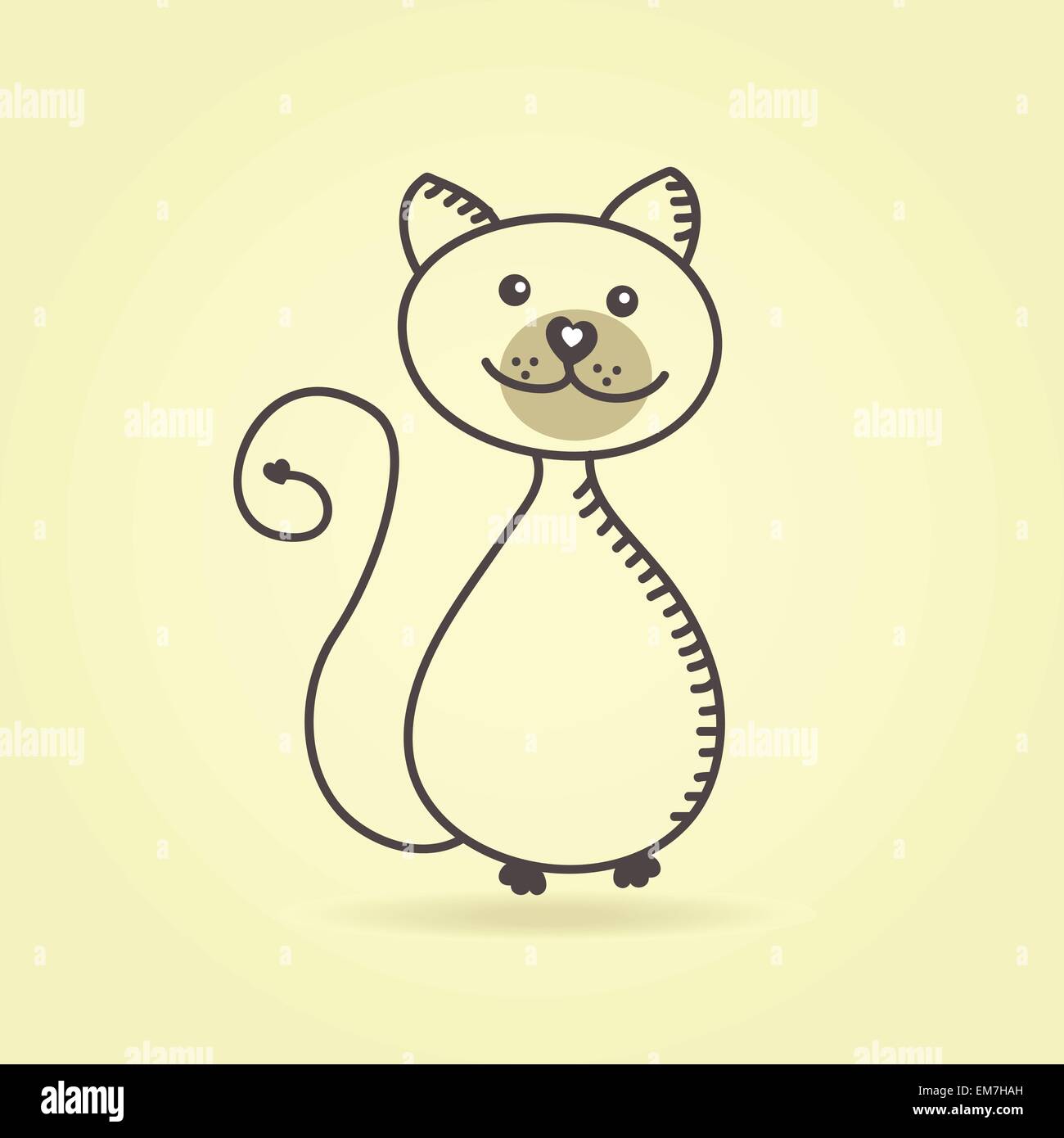Vector illustration de chat drôle Cartoon Illustration de Vecteur