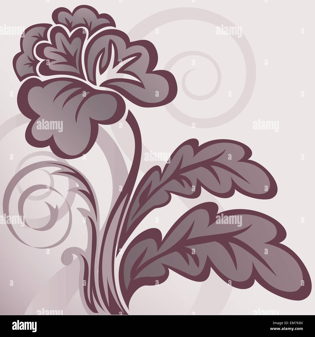 fleur marron Illustration de Vecteur