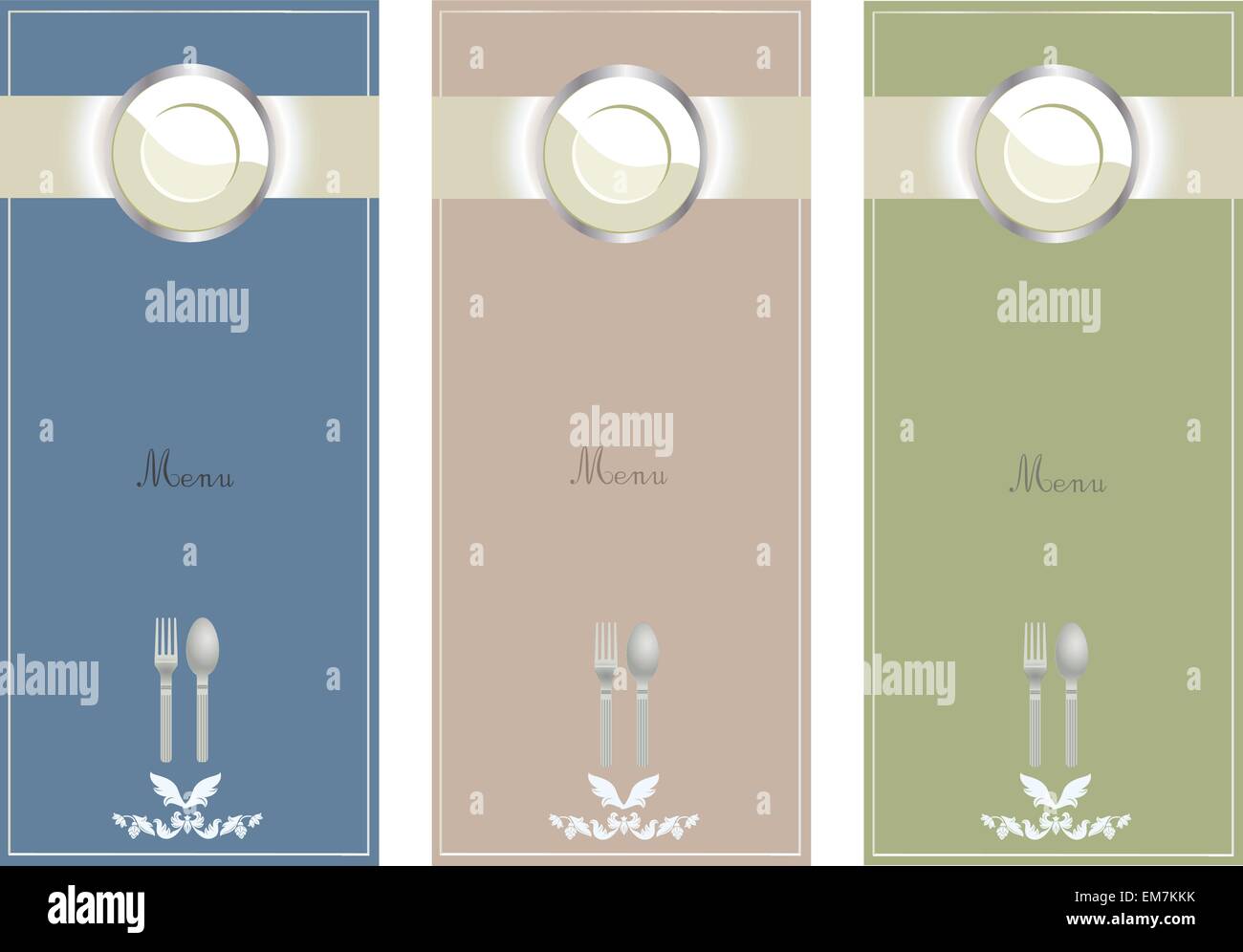 Cartes de collection menu Image Vectorielle Stock - Alamy