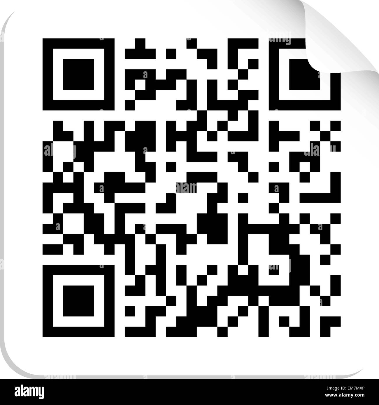 Concept de l'étiquette de code QR Illustration de Vecteur