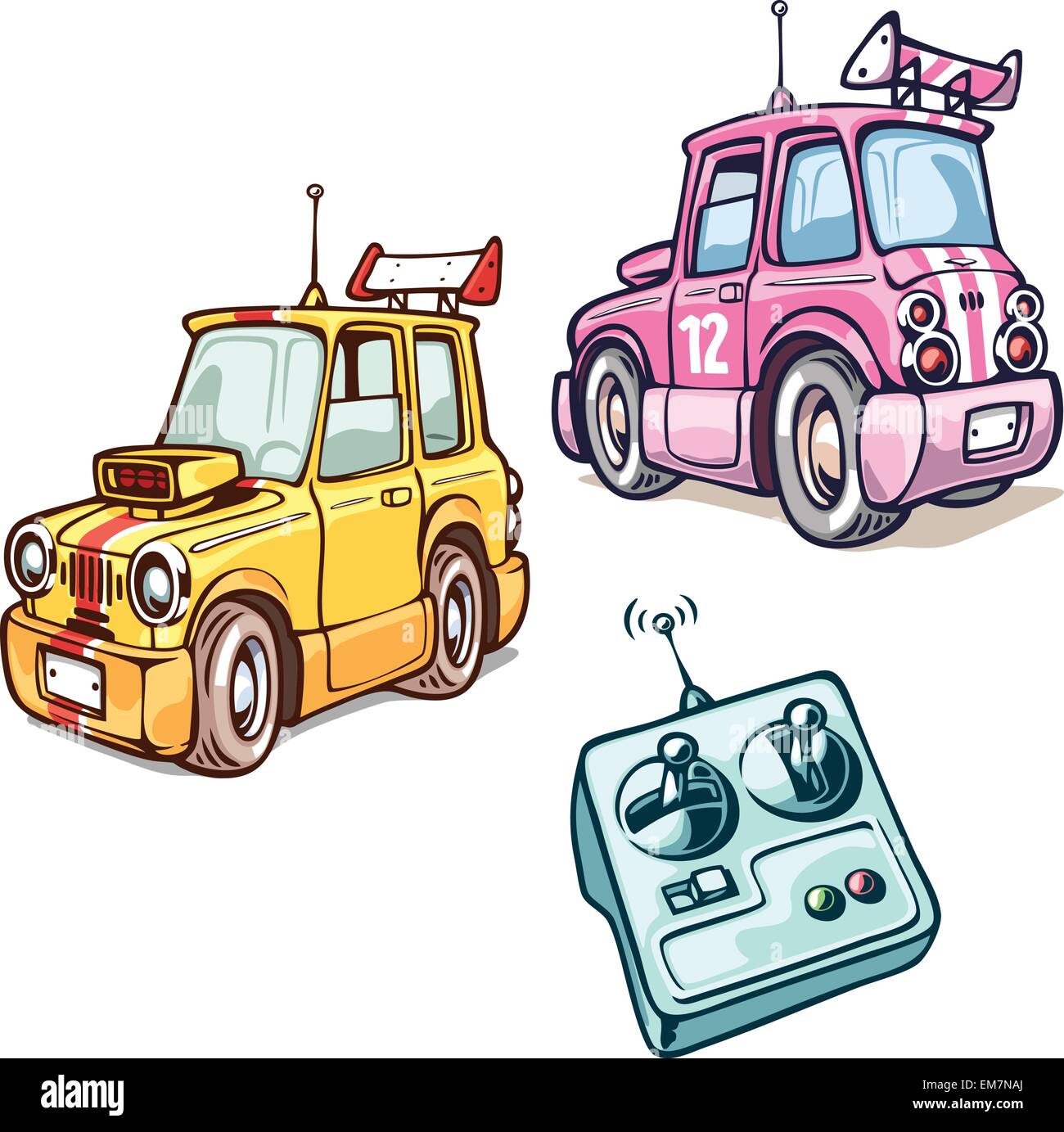 Deux voitures RC Illustration de Vecteur