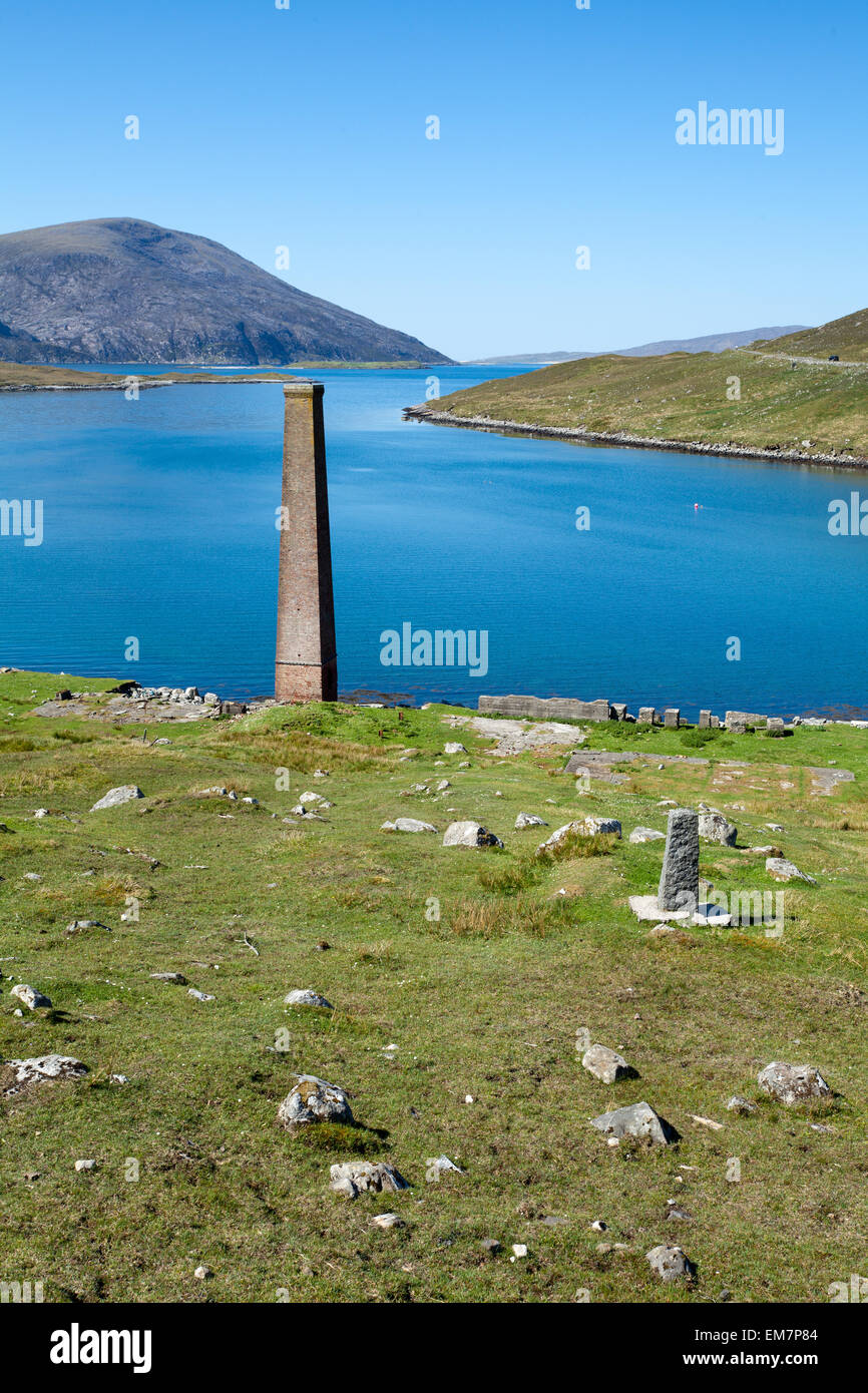 Ruines de l'usine des baleines sur l'île de Harris, Scotland Banque D'Images