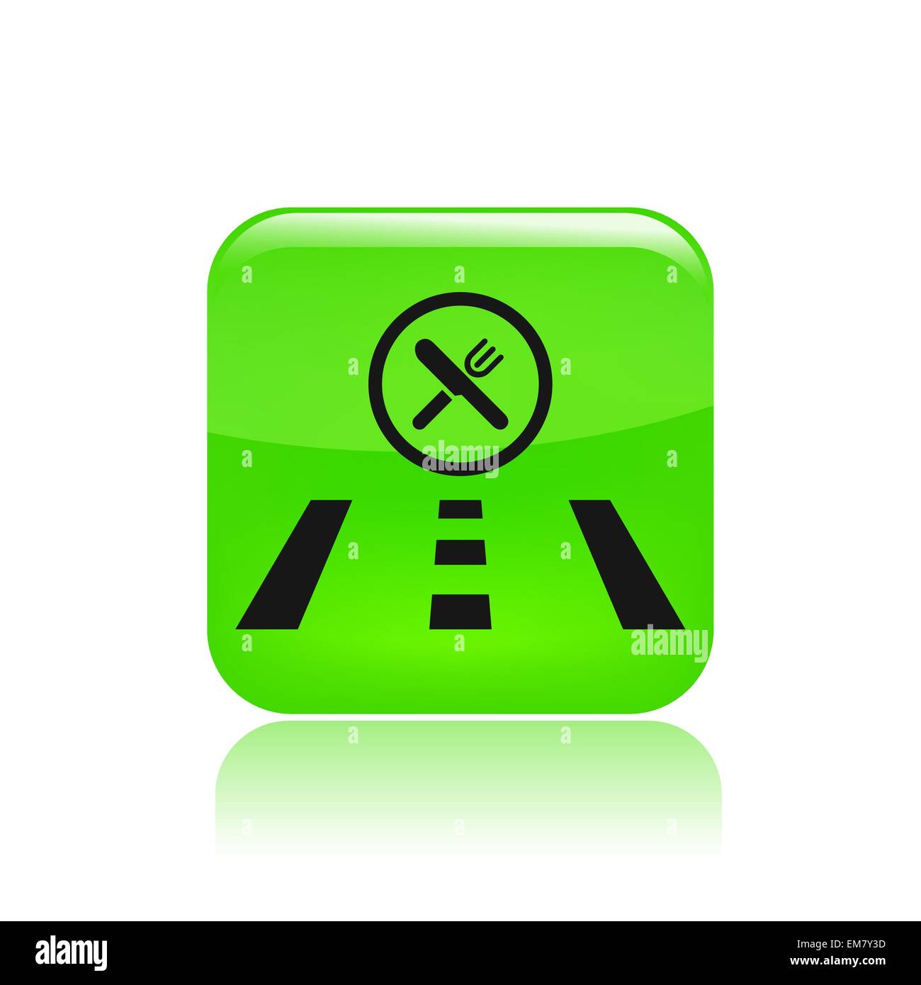 Vector illustration de route unique icône alimentaire Illustration de Vecteur