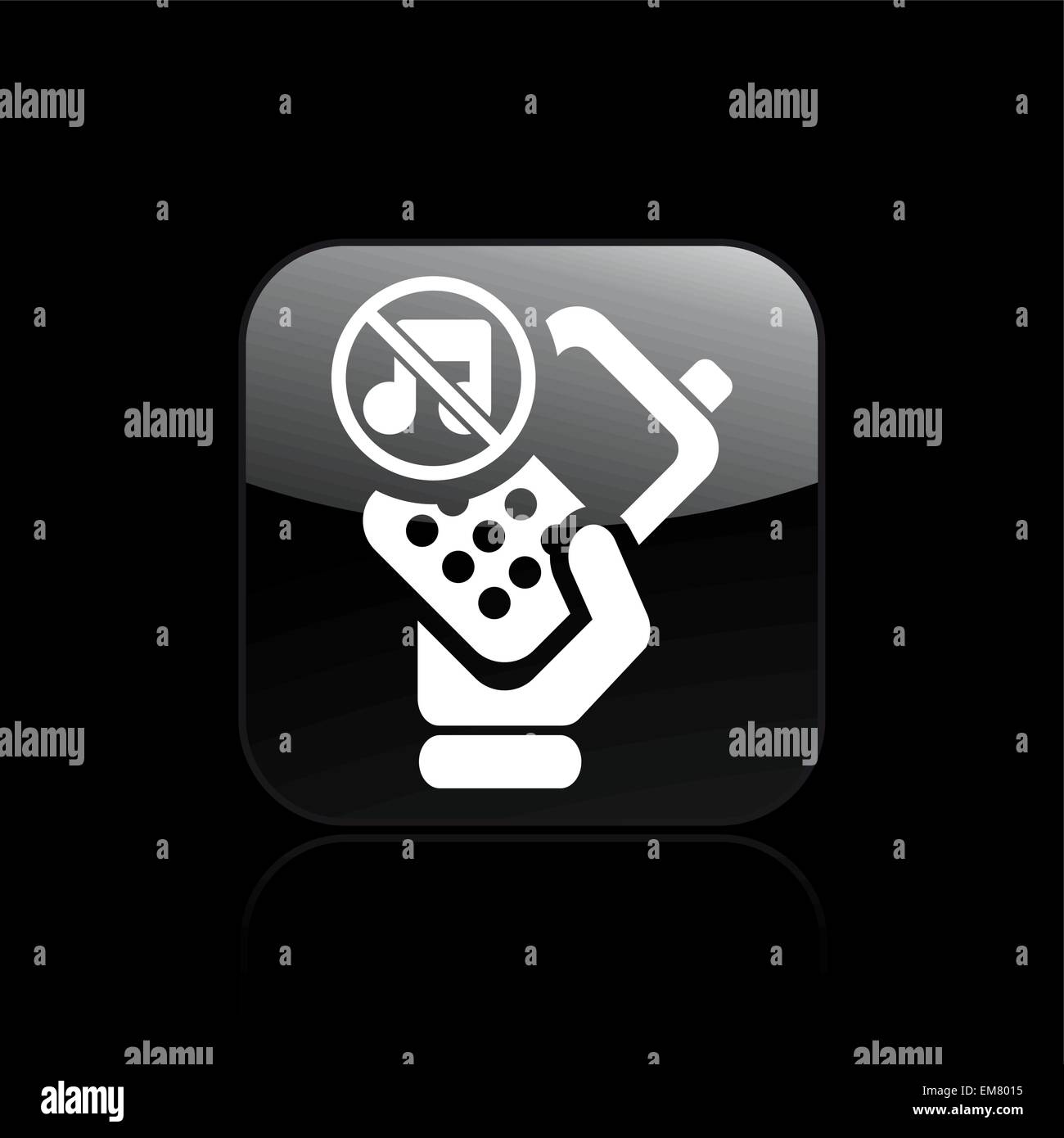 Vector illustration de l'icône de téléphone muet unique Illustration de Vecteur