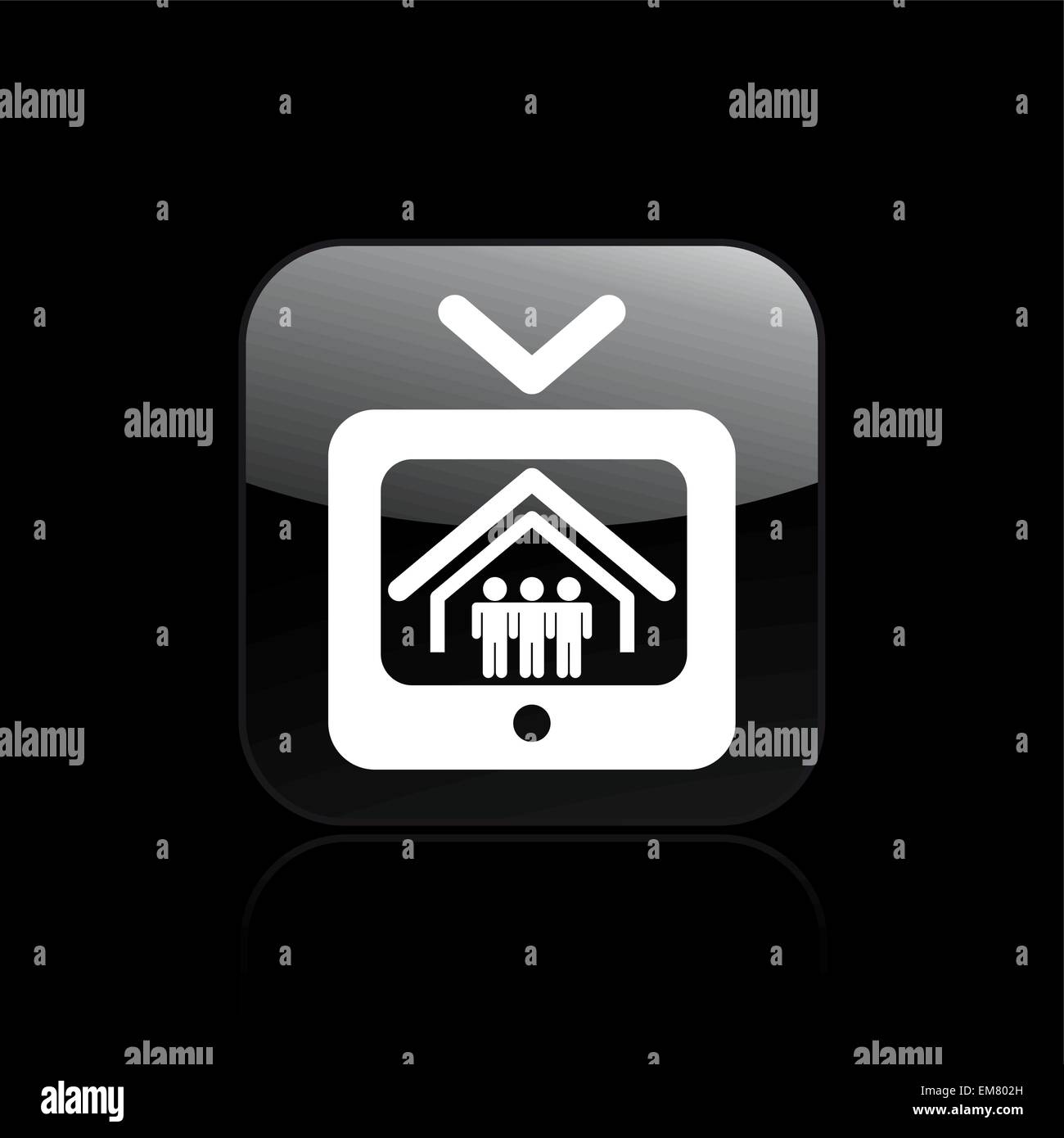 Vector illustration de l'icône de la télé-réalité isolée Illustration de Vecteur