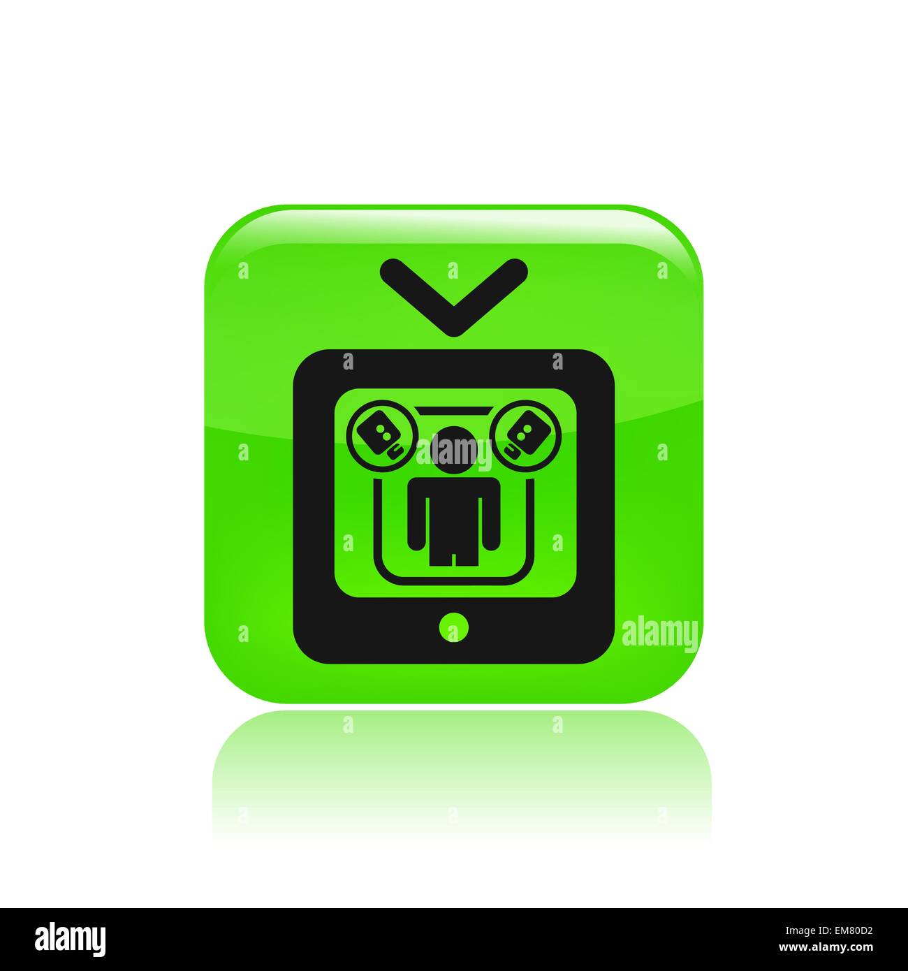Vector illustration de l'icône de la télé-réalité unique Illustration de Vecteur