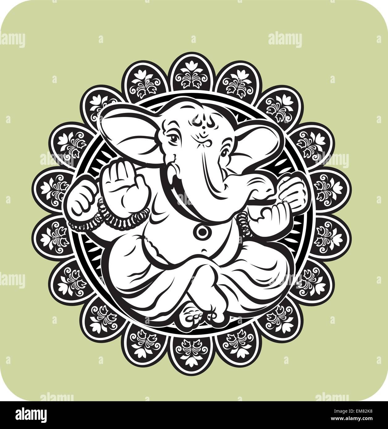 Illustration créative de Hindu Lord Ganesha Illustration de Vecteur