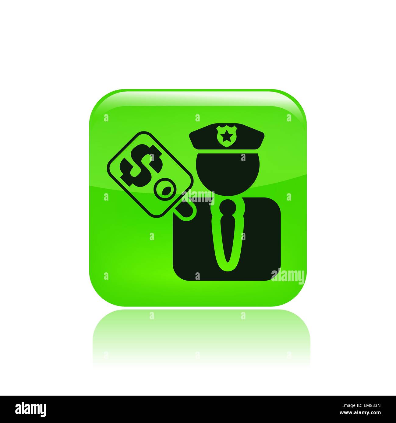 Vector illustration de l'argent et la police concept Illustration de Vecteur