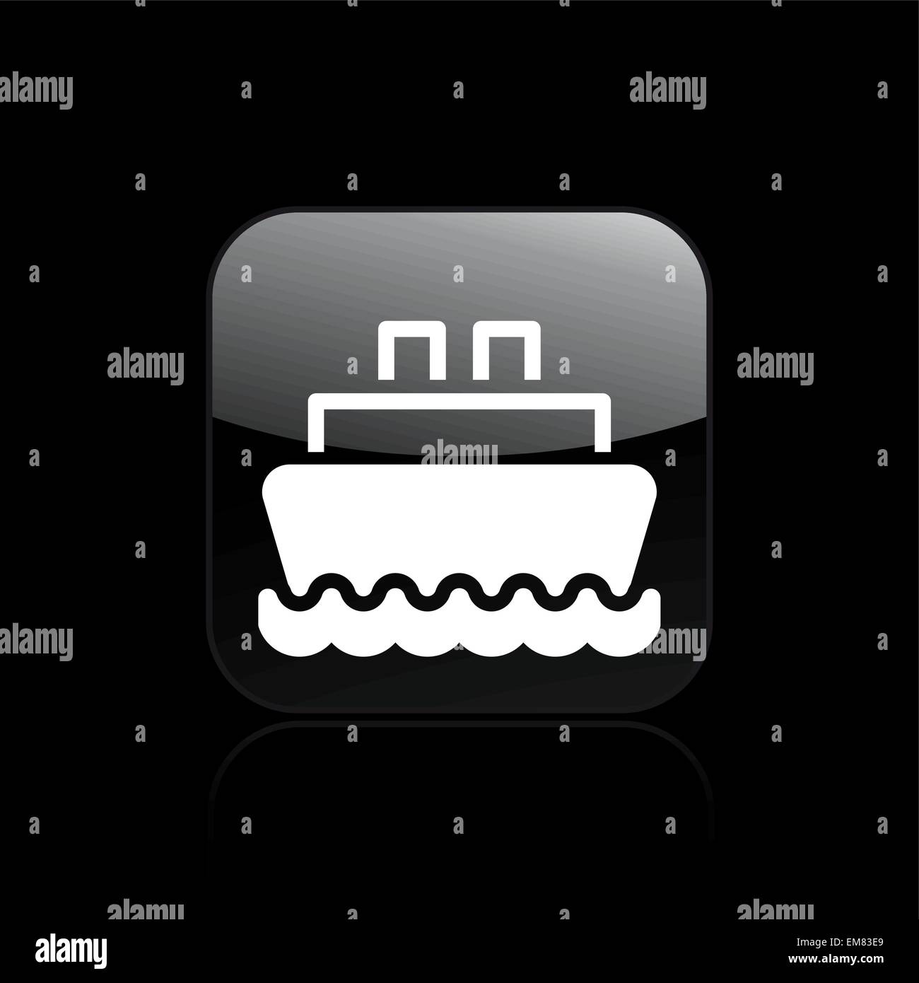 Vector illustration d'icône du bateau unique Illustration de Vecteur