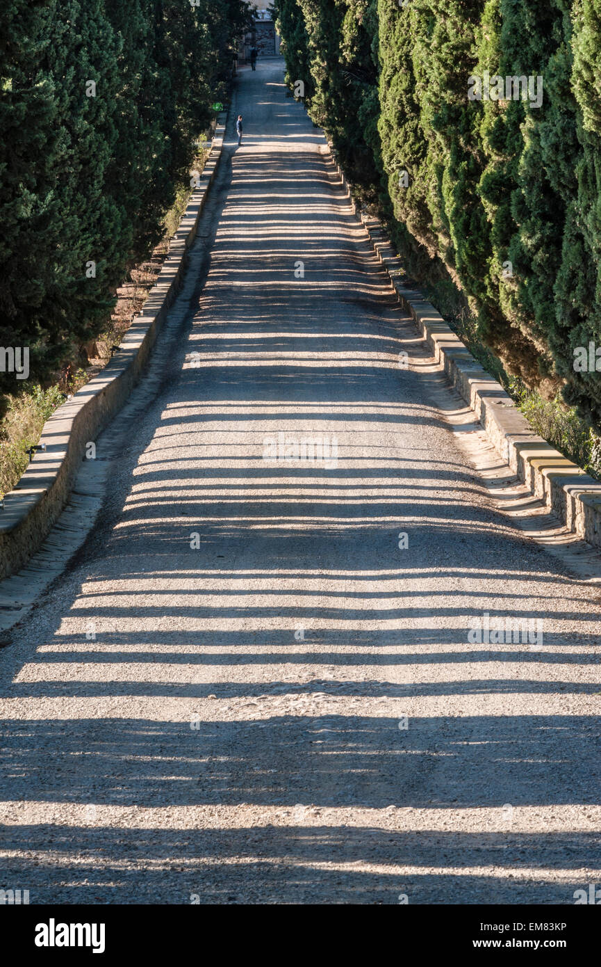 Villa La Pietra, Florence, Italie. Une fois la maison de Sir Harold Acton, qui appartient maintenant à l'Université de New York. L'entrée avenue Banque D'Images