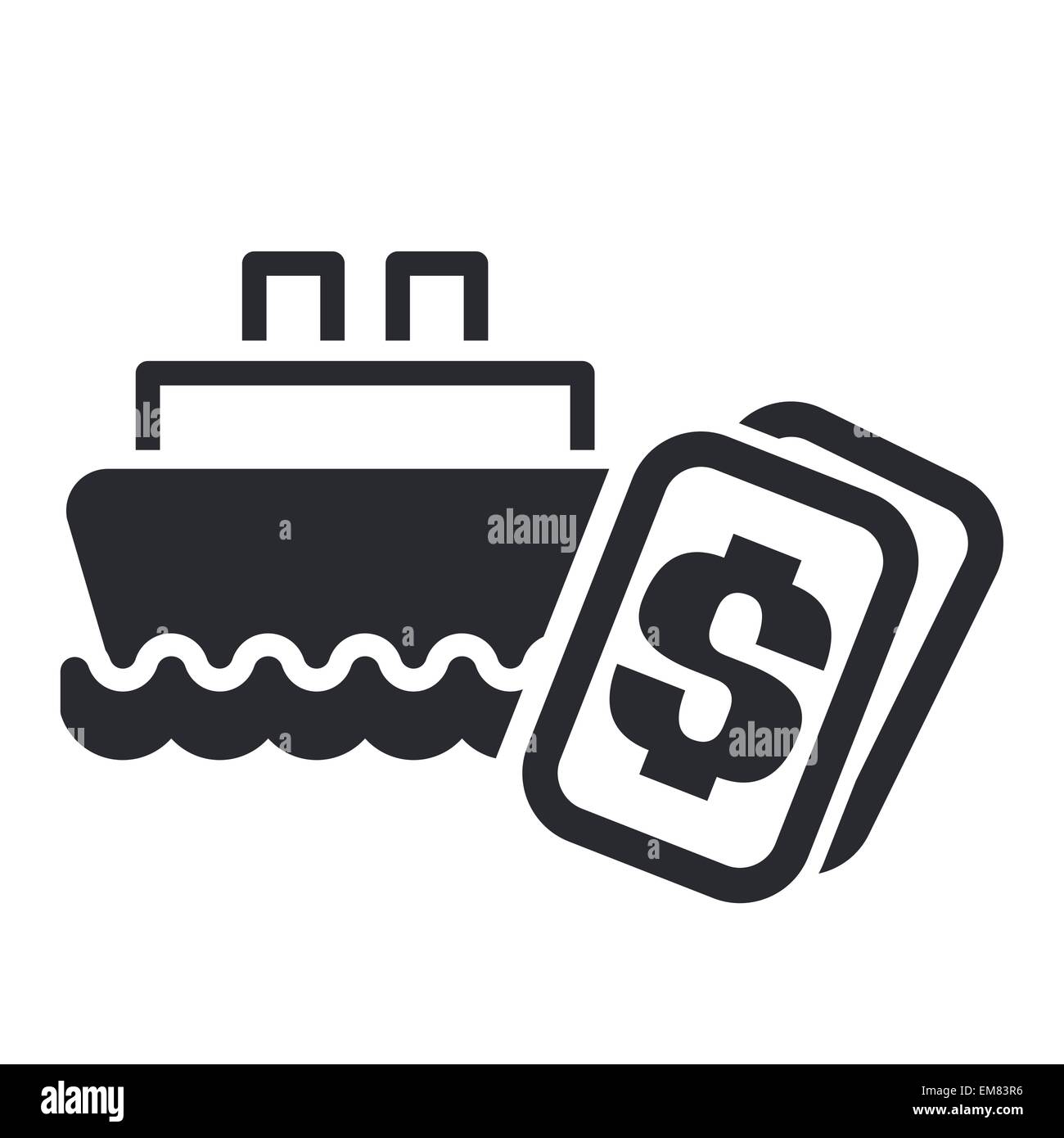 Vector illustration de l'icône coût bateau Illustration de Vecteur