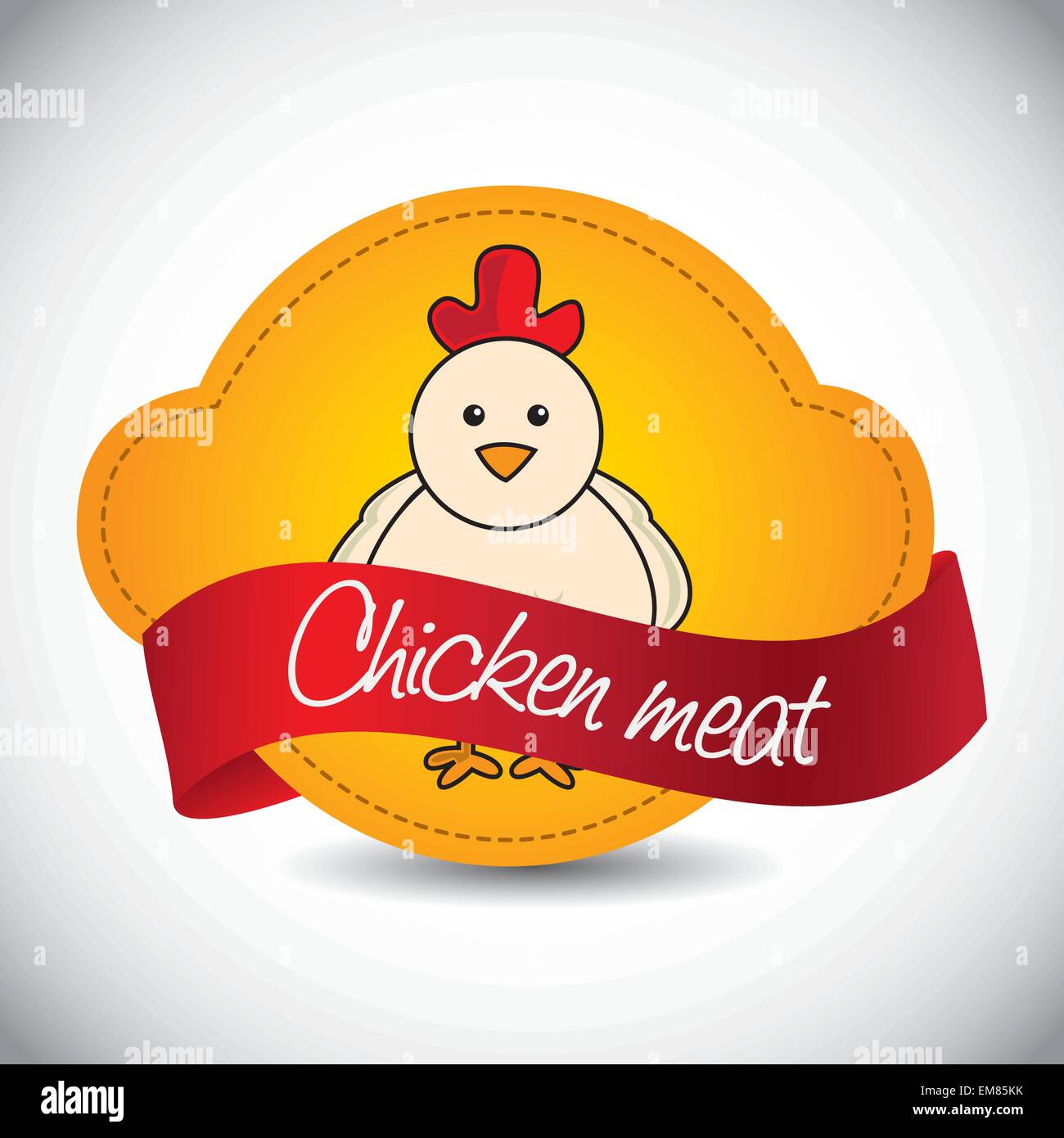étiquette de poulet Illustration de Vecteur