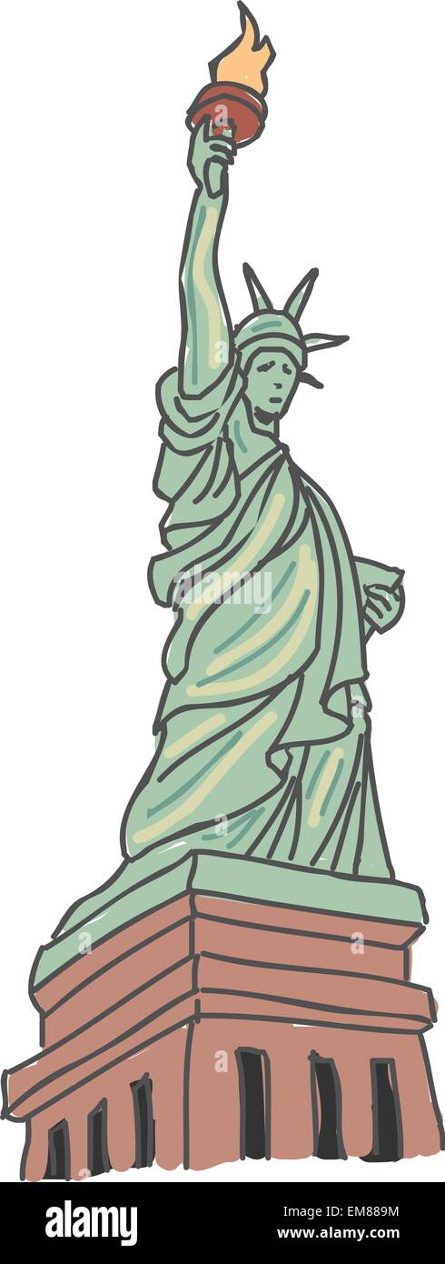 La Statue de la Liberté à New York City Illustration de Vecteur