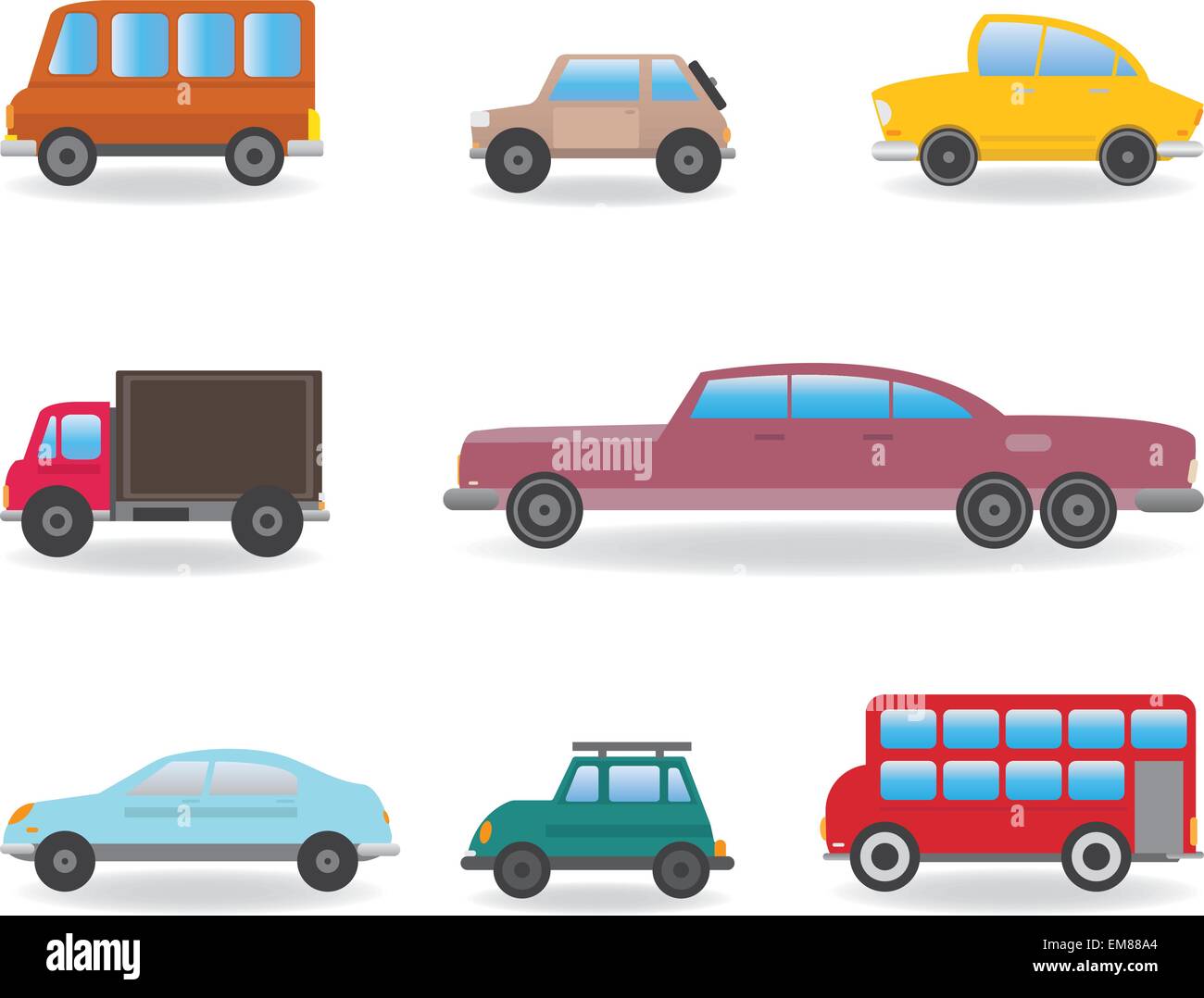 Les voitures. Vector set Illustration de Vecteur