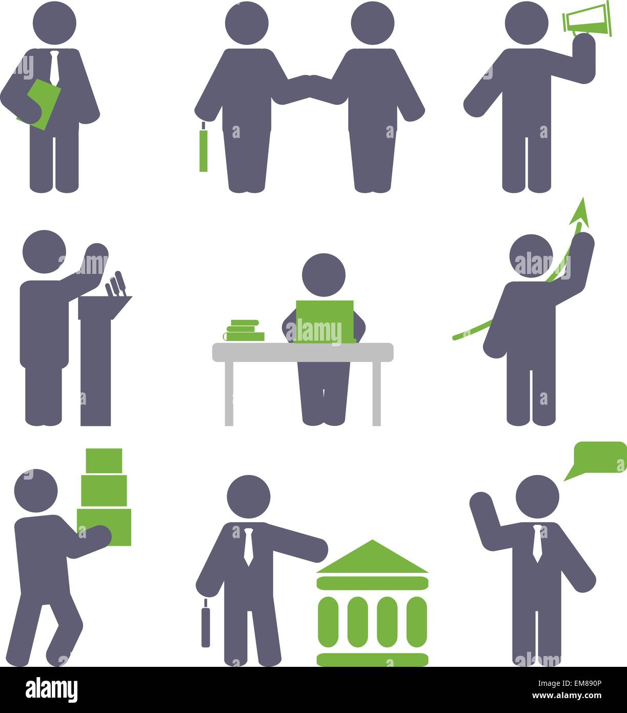 Business icon set Illustration de Vecteur