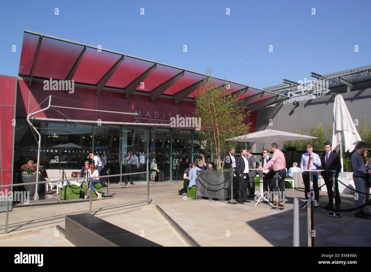 Madison restaurant et bar à cocktails, terrasse sur le toit d'un nouveau changement Londres Banque D'Images