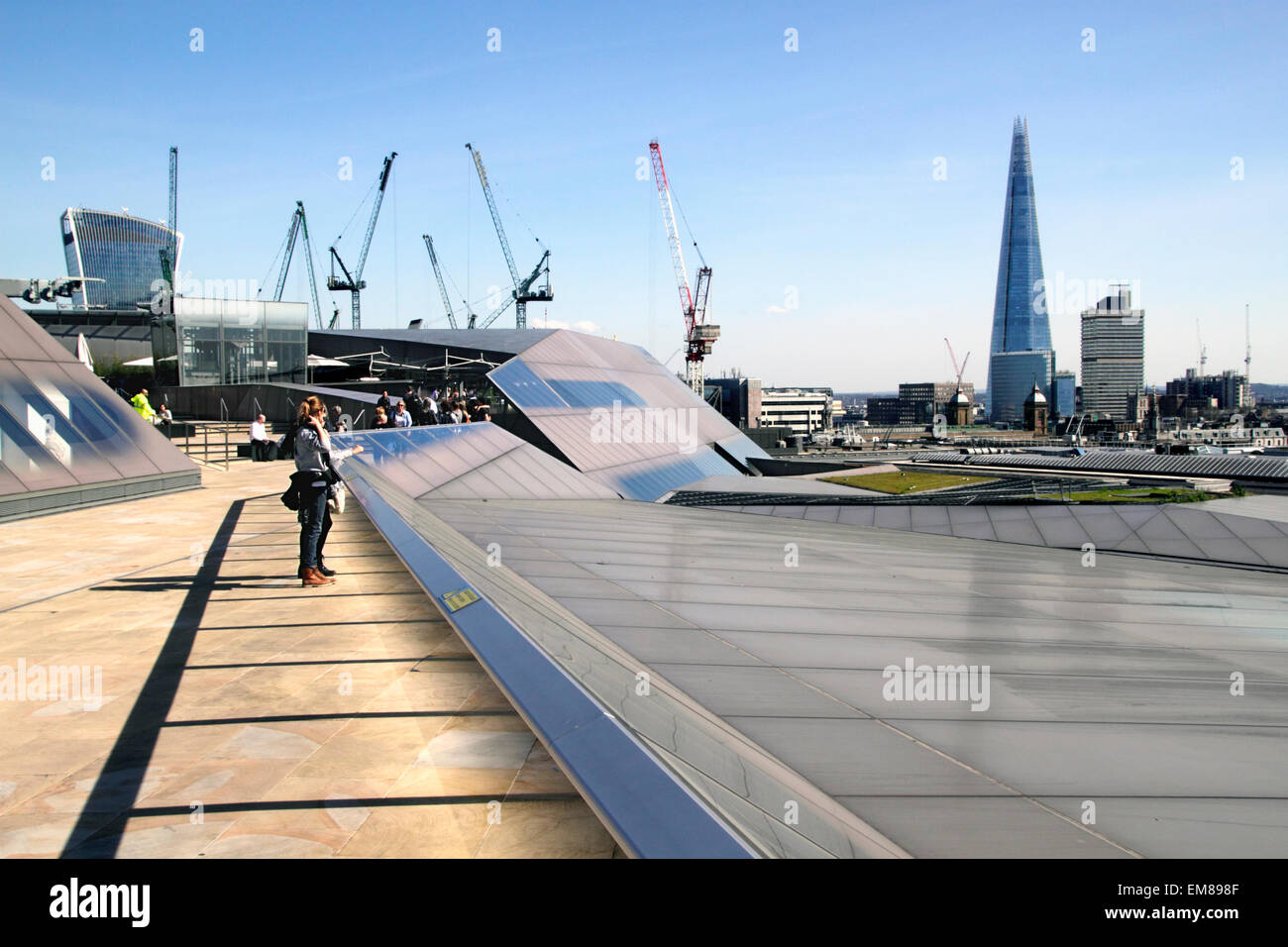 Terrasse sur le toit 1 Nouveau changement Londres Avril 2015 Banque D'Images