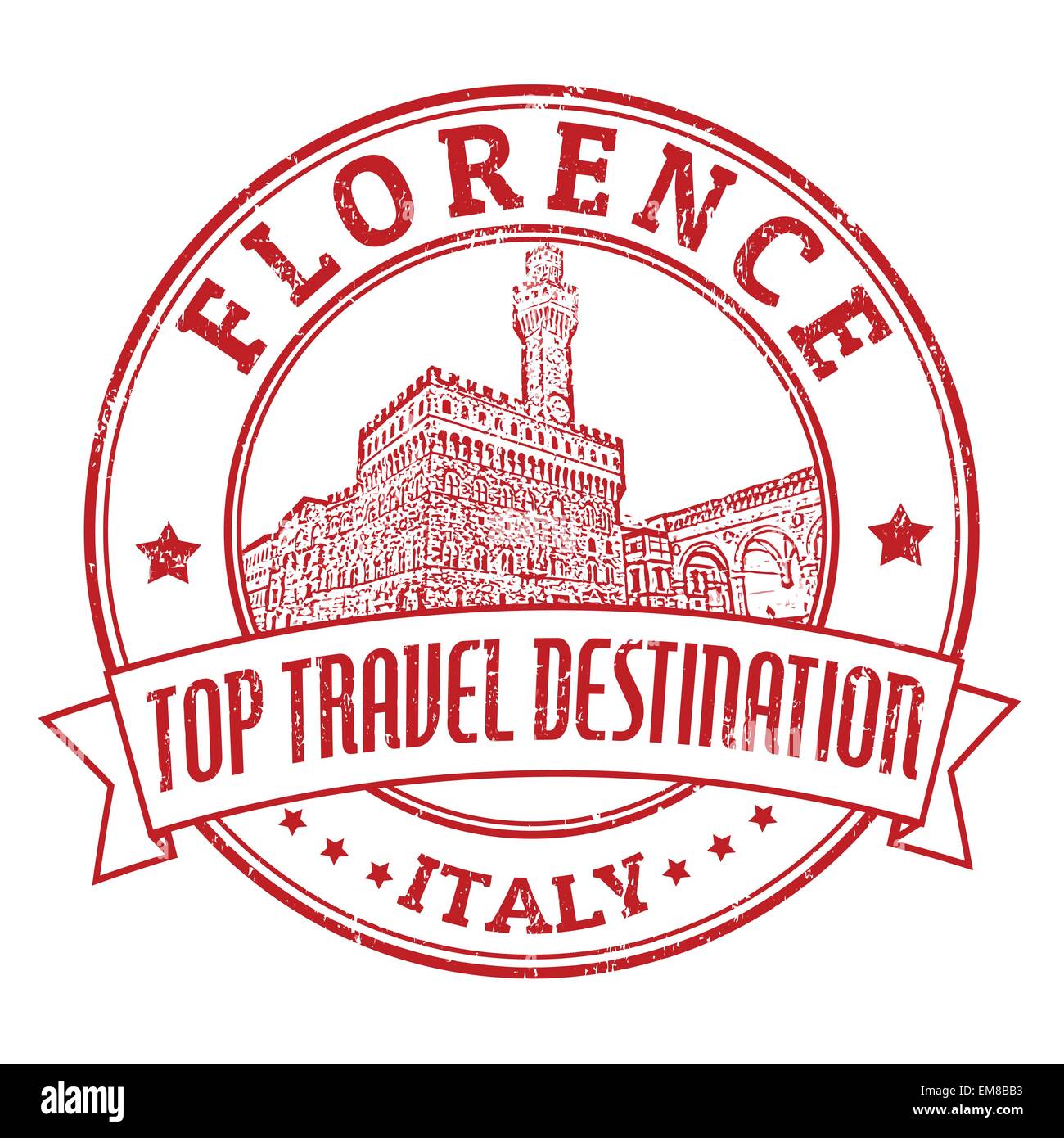 Florence, Italie stamp Illustration de Vecteur