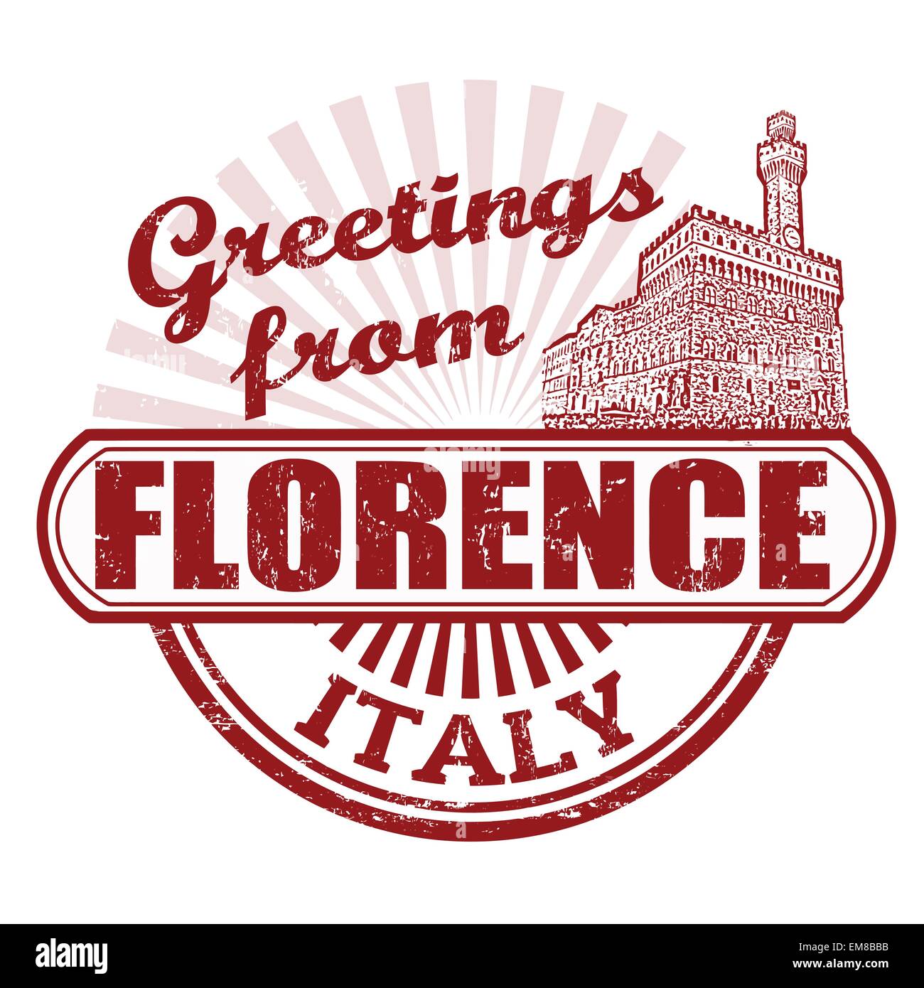 Salutations de Florence stamp Illustration de Vecteur