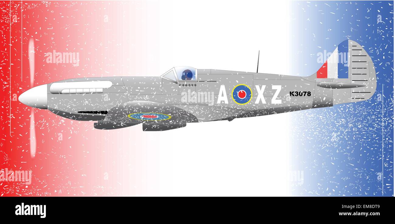 Fighterplane Effet grunge. Illustration de Vecteur