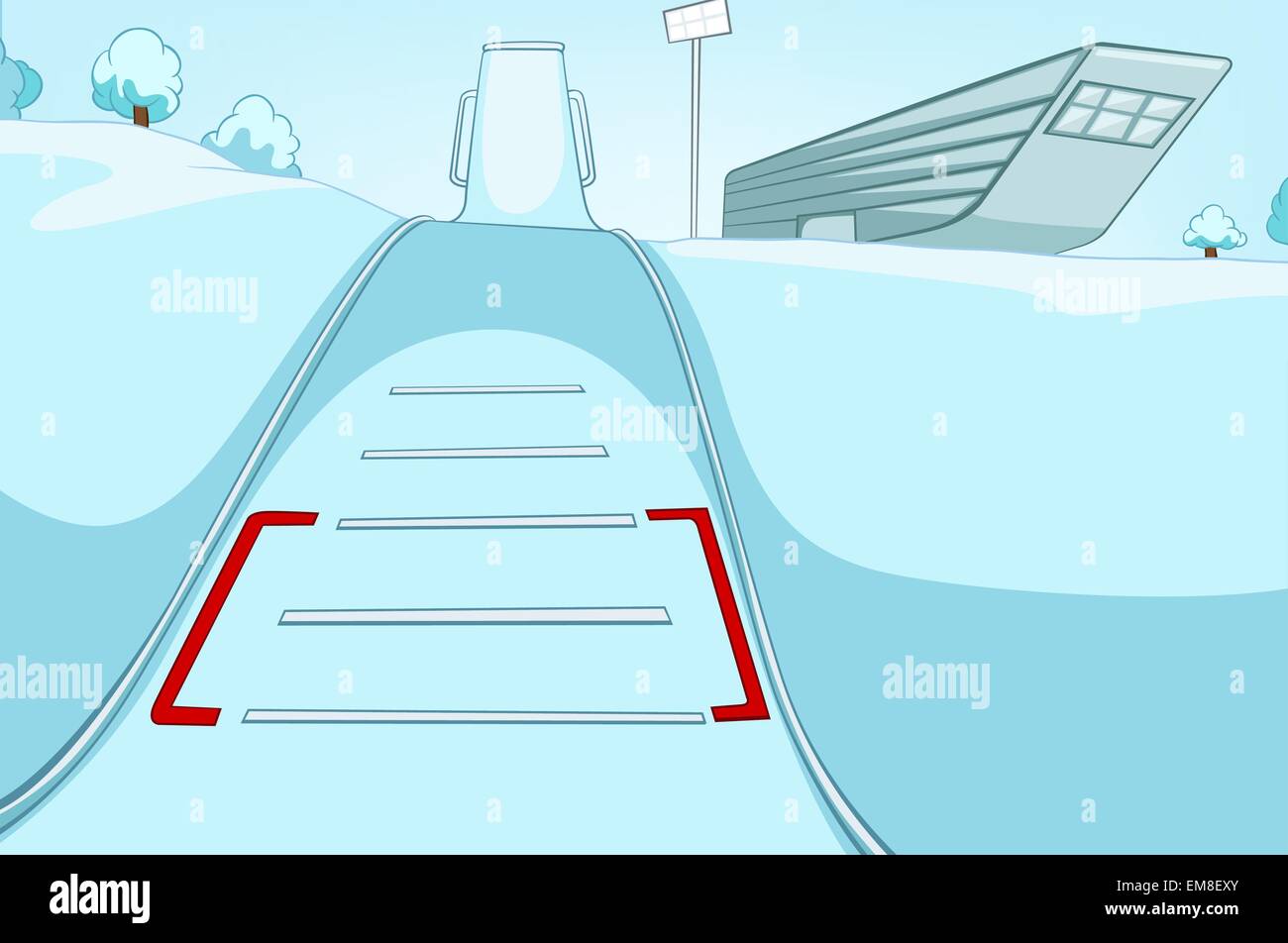 Station de ski Illustration de Vecteur