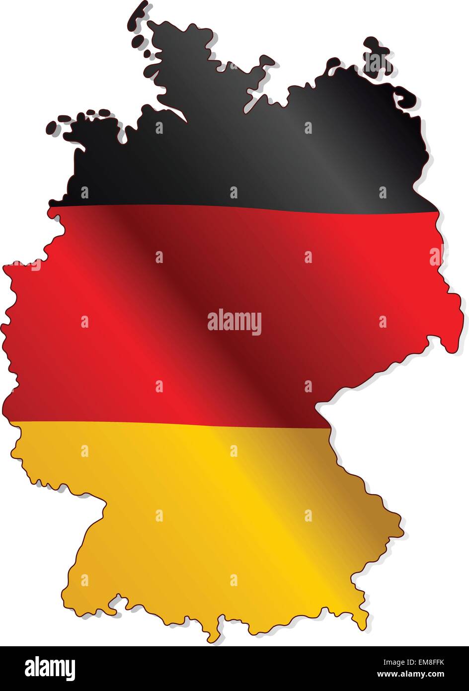 Carte de l’Allemagne Illustration de Vecteur