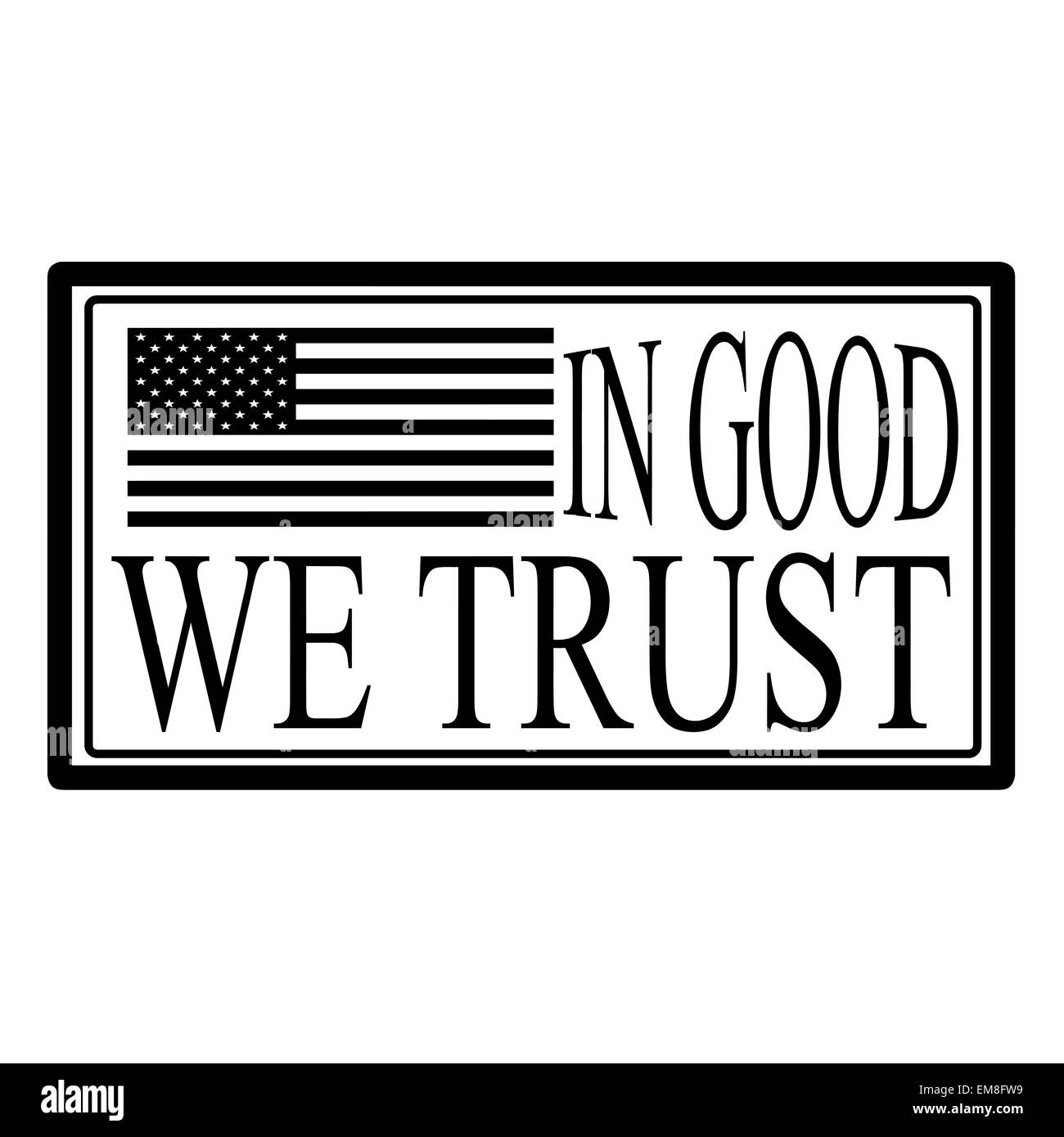 En bon we trust Illustration de Vecteur