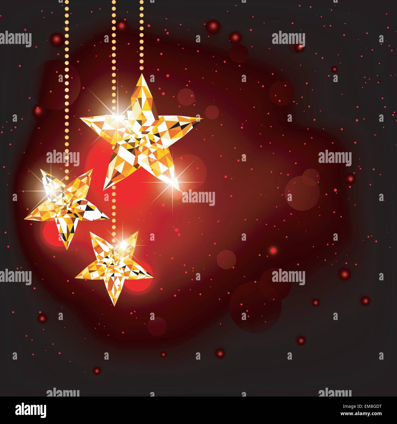 Polygone Noël Star Background Illustration de Vecteur