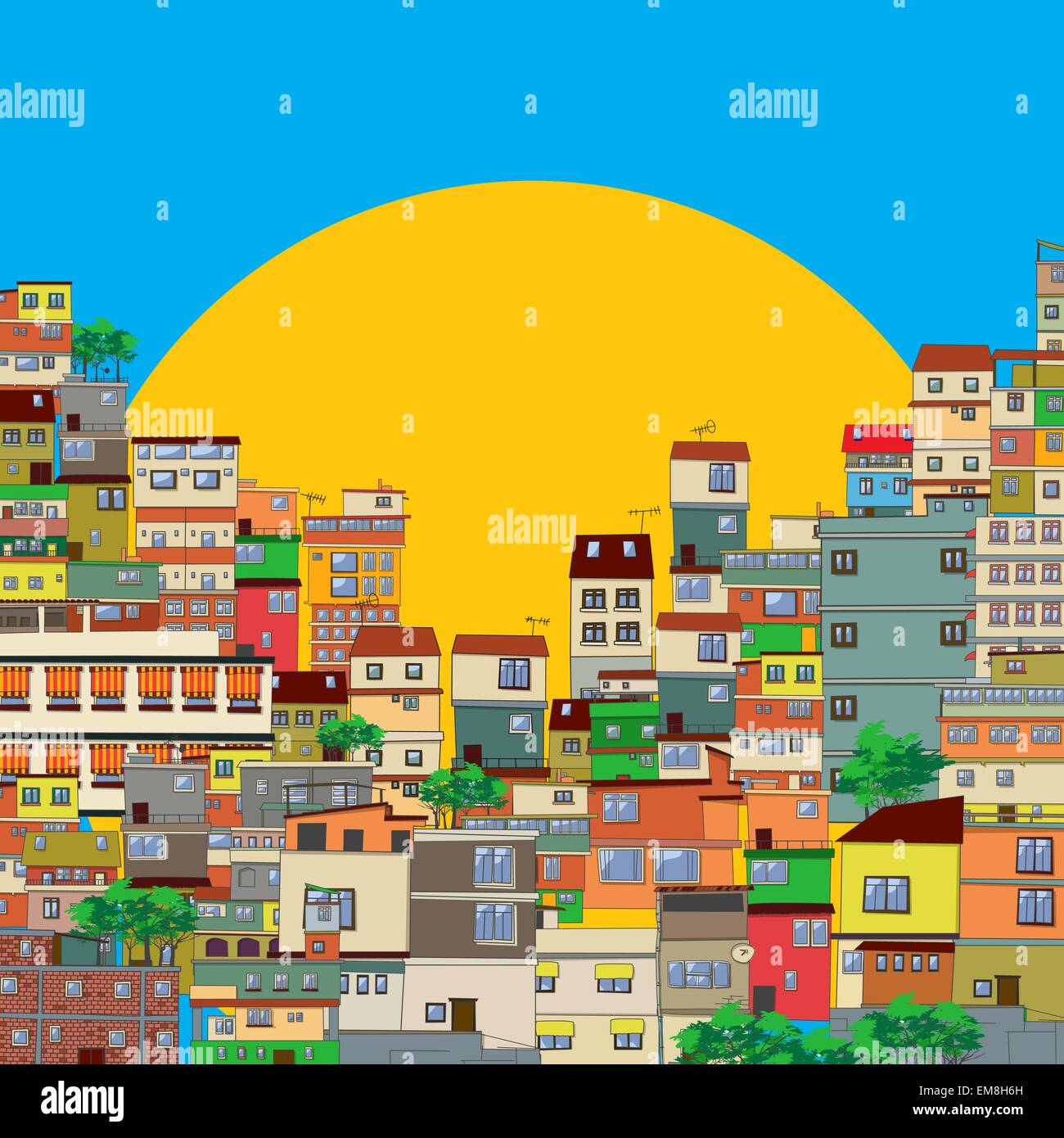 Favela Illustration de Vecteur