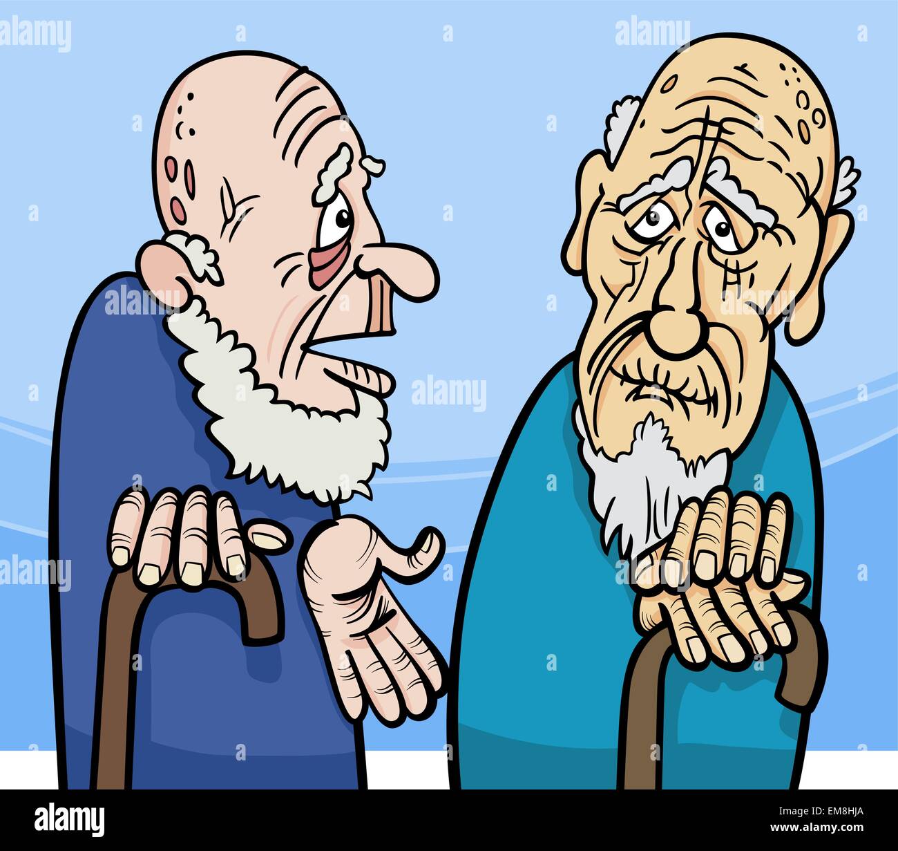 De vieux hommes cartoon illustration Illustration de Vecteur
