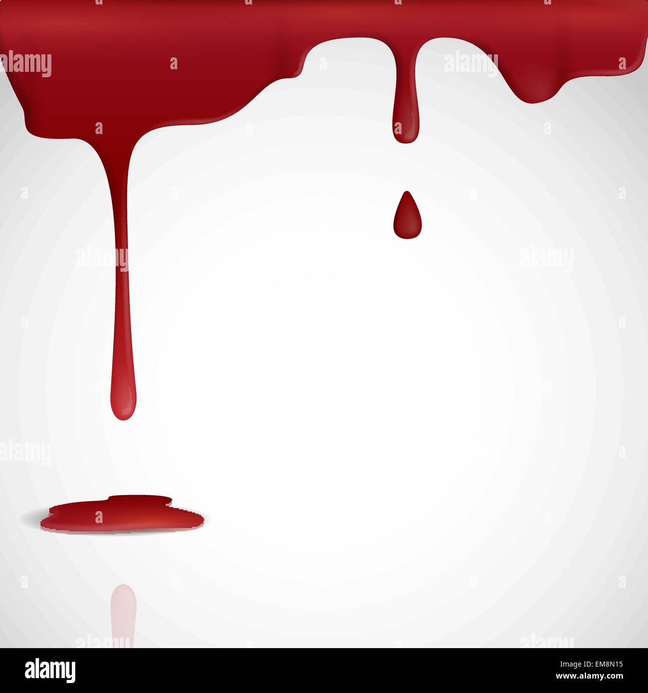 Des gouttes de sang rouge. Illustration de Vecteur