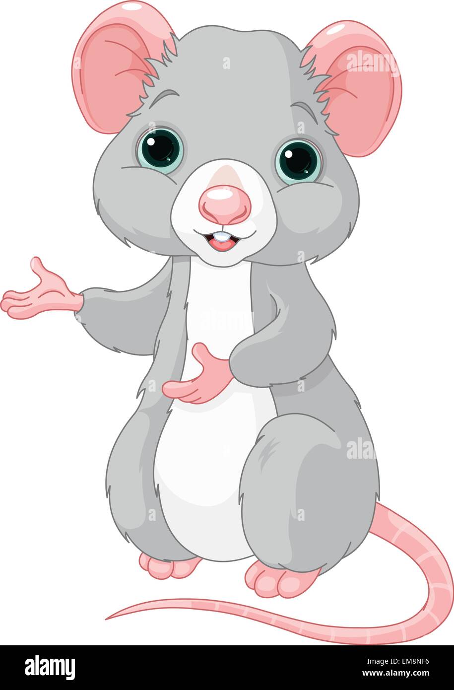 Cute Cartoon Rat Illustration de Vecteur
