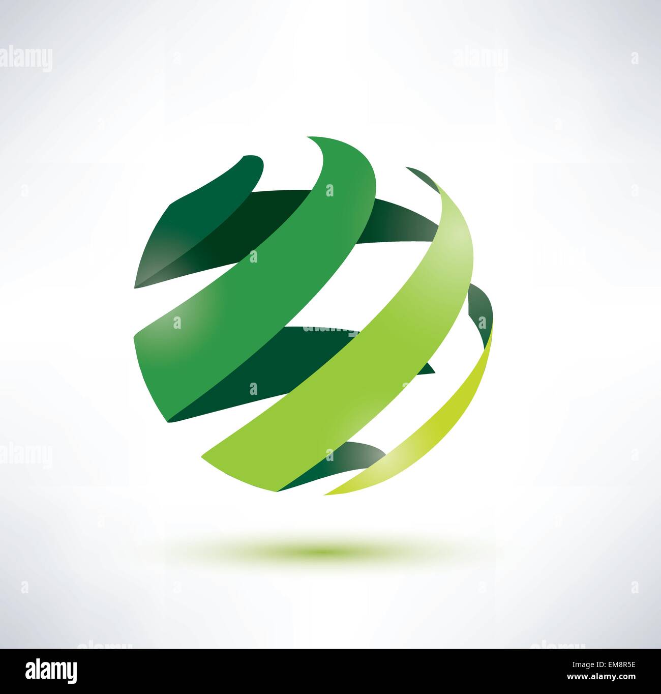 Abctract l'icône Green Globe, l'écologie et la nature concept Illustration de Vecteur